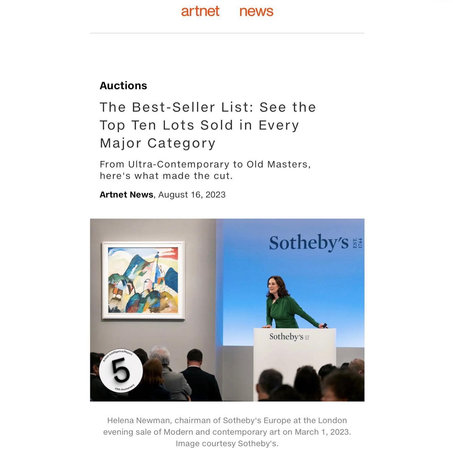Dissonant notes in the auction market? My thoughts on the musically-inclined top ten lots in the Contemporary category from this May&rsquo;s auctions for Artnet News @artnet. 

You can find my insights above or the full article  at the link in my bio