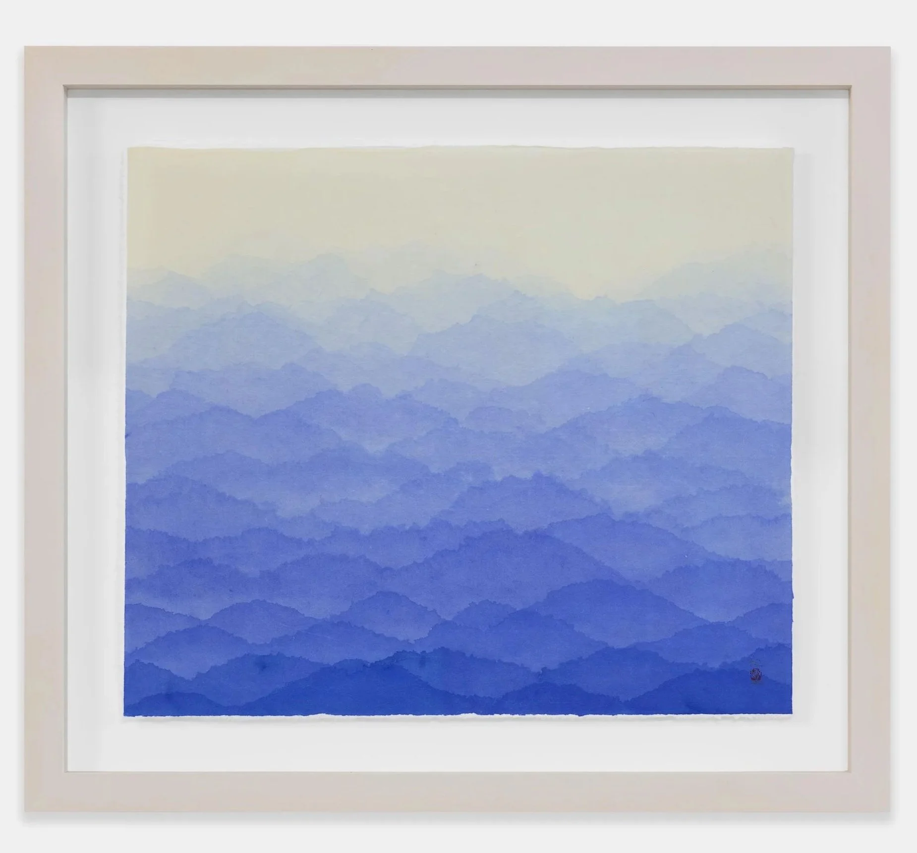 Minjung Kim Blue Mountain , 2025 Ink and watercolor on mulberry Hanji paper