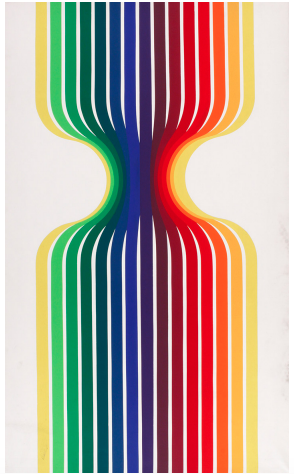 Julio Le Parc Ondes 155 nº 1 , 1975 Acrylic paint on canvas