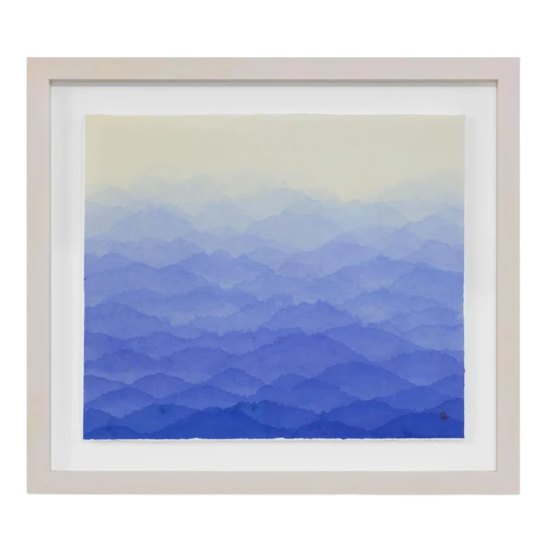  MINJUNG KIM  Blue Mountain , 2025 Ink and watercolor on mulberry Hanji paper 