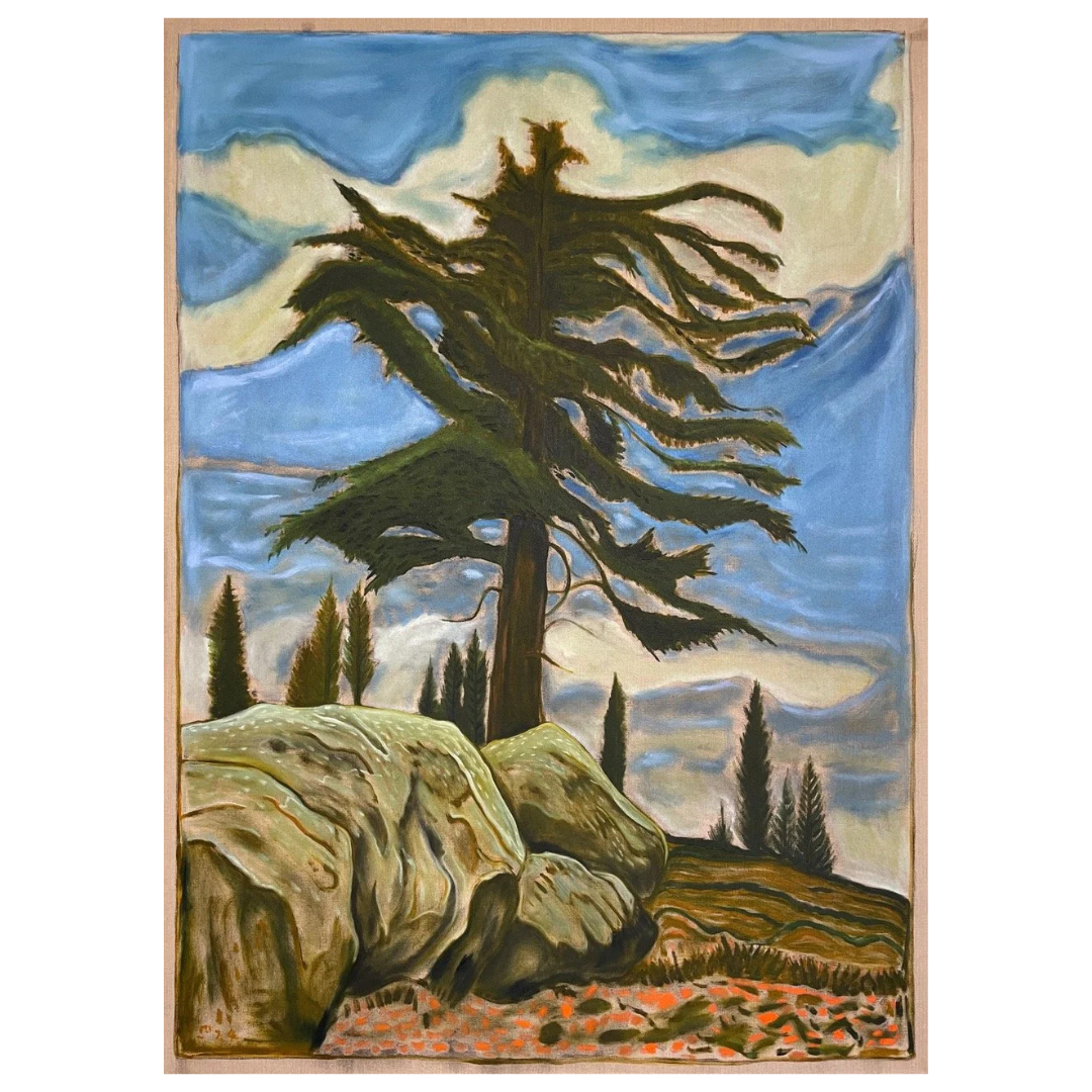  BILLY CHILDISH  tahoe , 2024 Oil and charcoal on linen 