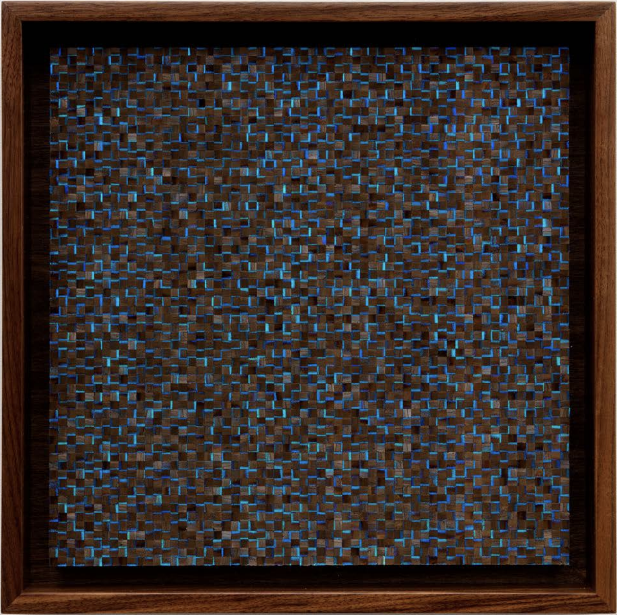  GABRIEL DE LA MORA  3,600 II - M.D , 2021 Morpho didius butterfly wings mosaic on museum cardboard 
