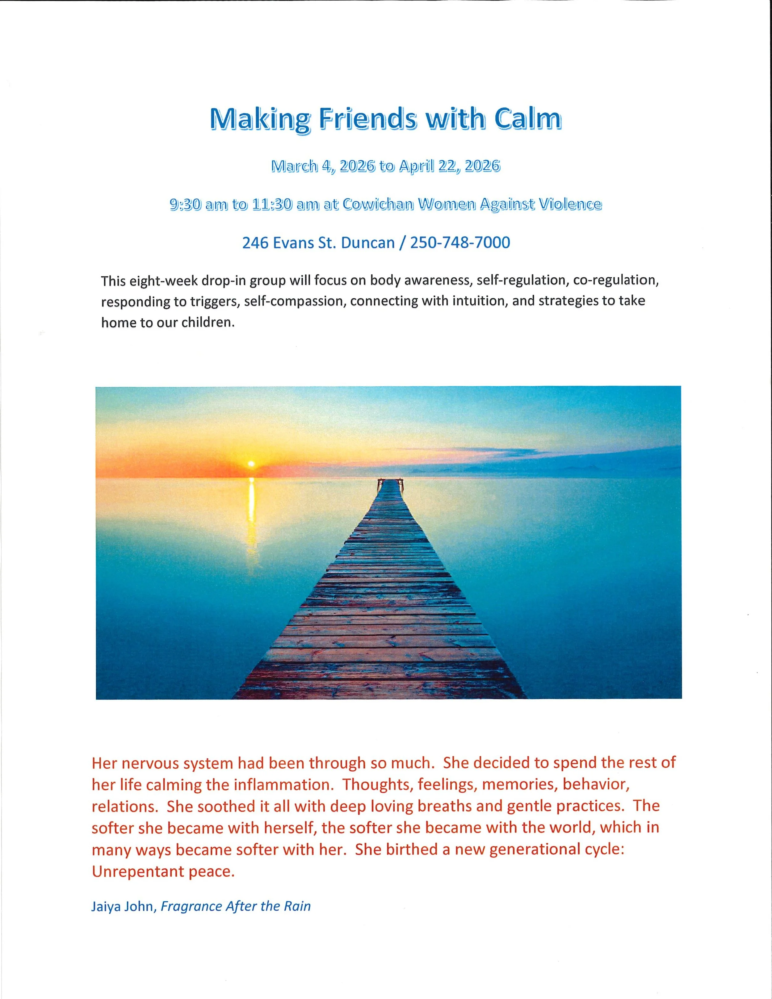 Making Friends with CALM (Copy)