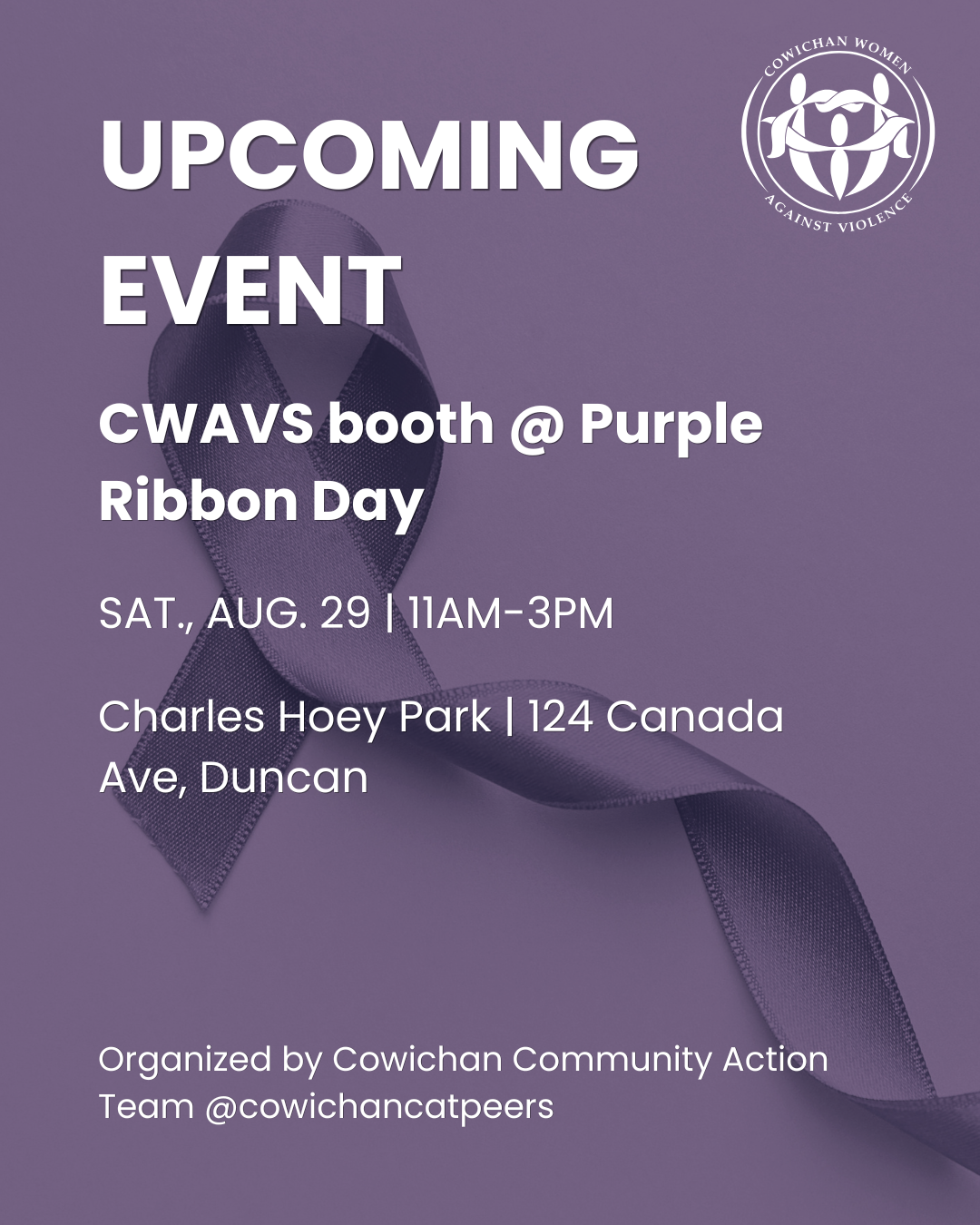 CWAVS Booth @ Purple Ribbon Day