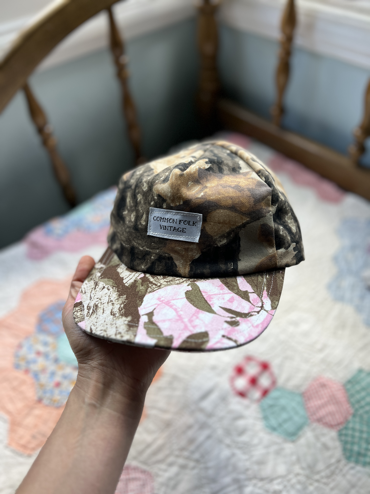 Camo Trucker Hat | Pink Camo Brim — commonfolkvintage