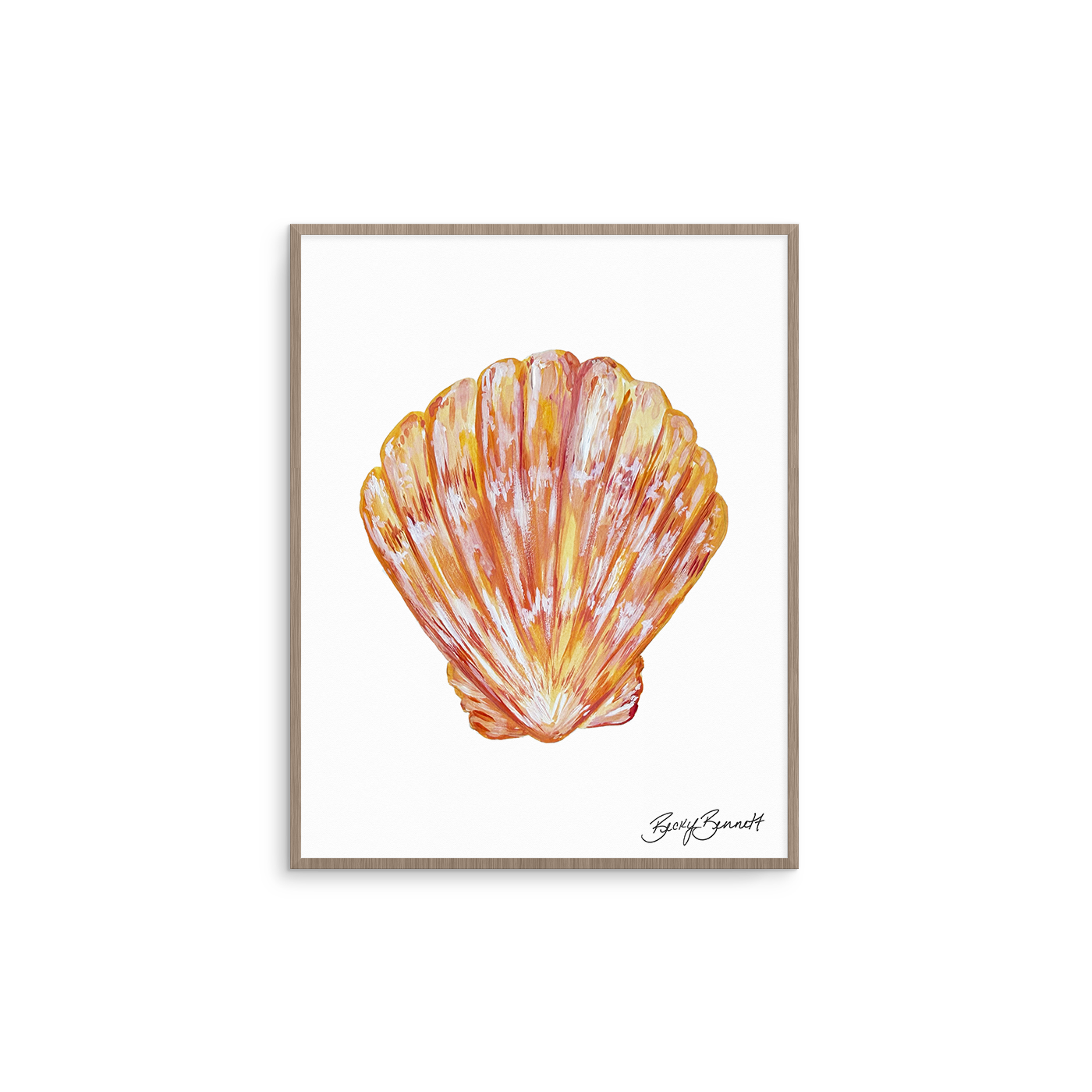 Hawaii Sunrise Shell Painting
