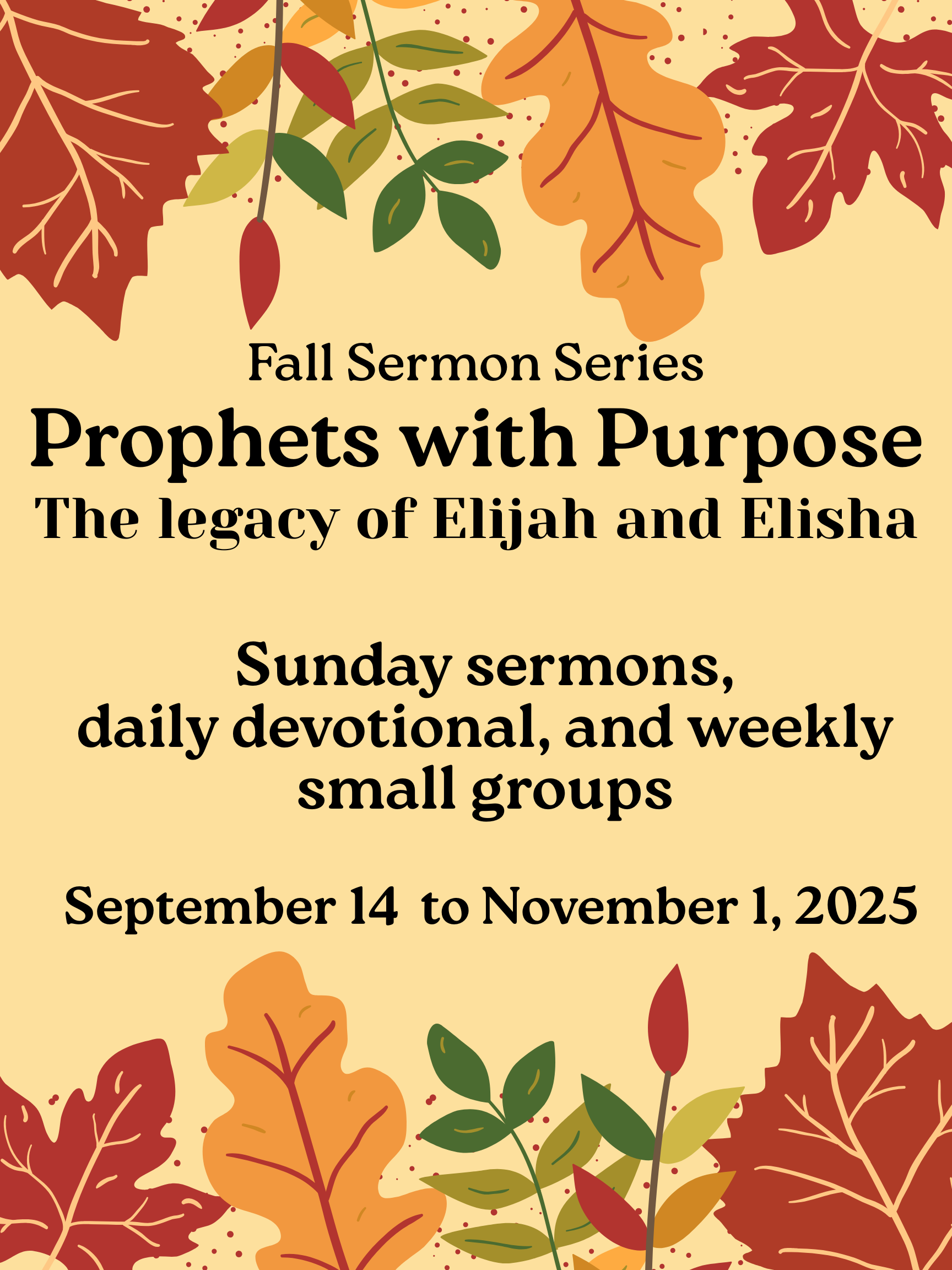 Prophets with Purpose: the legacy of Elijah and Elisha