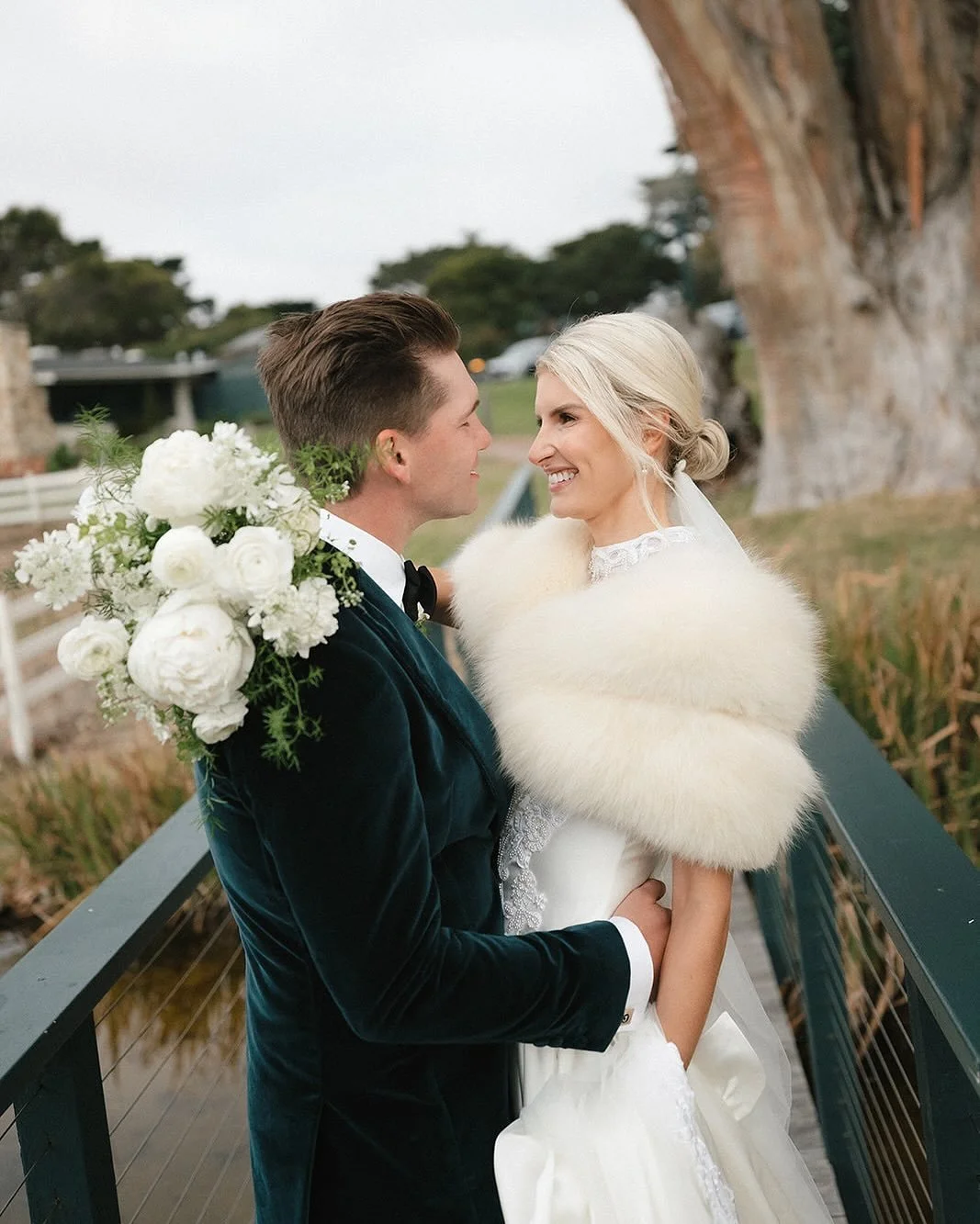 A winter wedding with gorgeous winter wardrobes 🤍 

Photography: @hellobrandonscott 
Videography: @joshharneyfilms 
Venue: @eventsatmissionranch 
Planning: @paige.events 
Florals: @paeonina 
Hair and Makeup: @blushmonterey 

#carmelwedding #carmelby