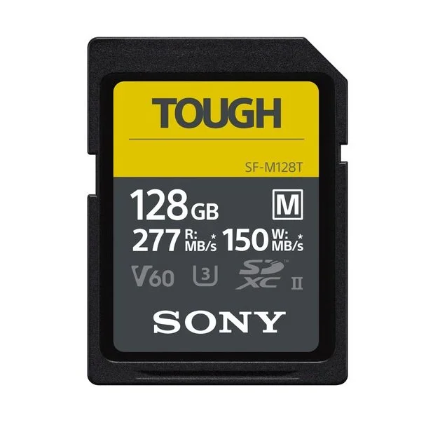 Tarjeta de memoria SDXC TOUGH de 128 GB de Sony V60 150mb/s escritura SONY SKU: SF-M128T/T1