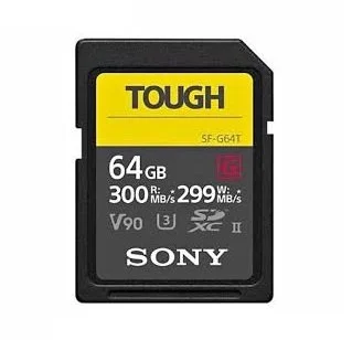 Tarjeta de memoria SDXC Tough 64GB 299mb/s escritura Sony SKU:SF-G64T/T1