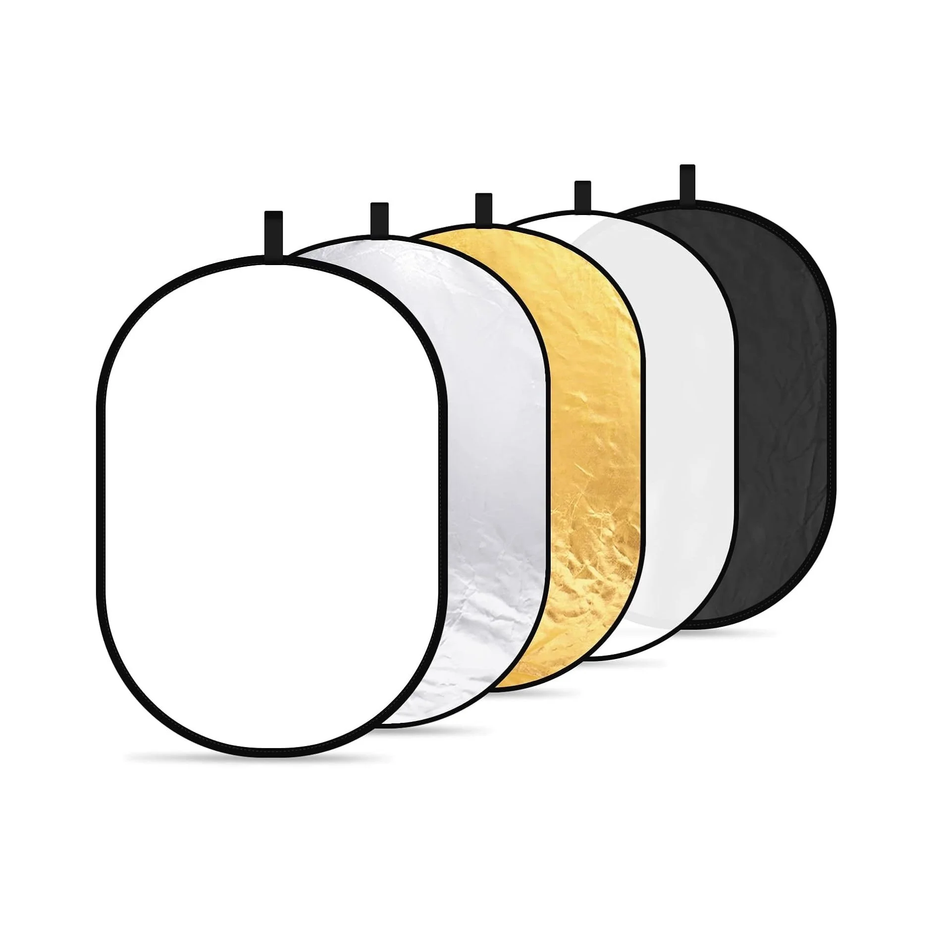 Reflector de luz 5 en 1 Reversible RF0812 Neewer ovalado 80x120cms SKU: 10071555