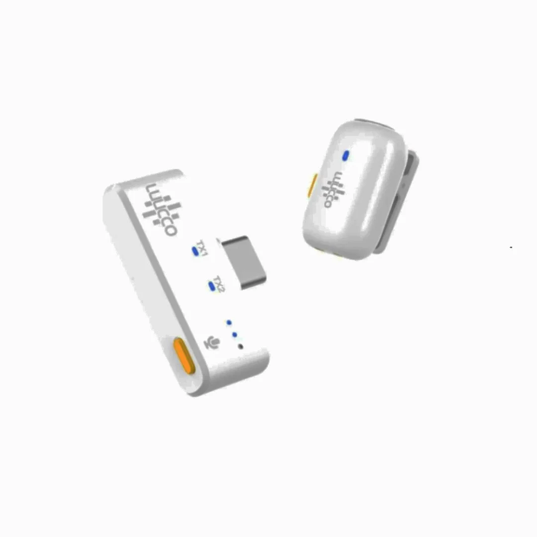 Micrófono inalámbrico USB-C para smartphones 1 mic Luucco Minipod color blanco K1 SKU: MINIPODSK1USB-C/WHITE
