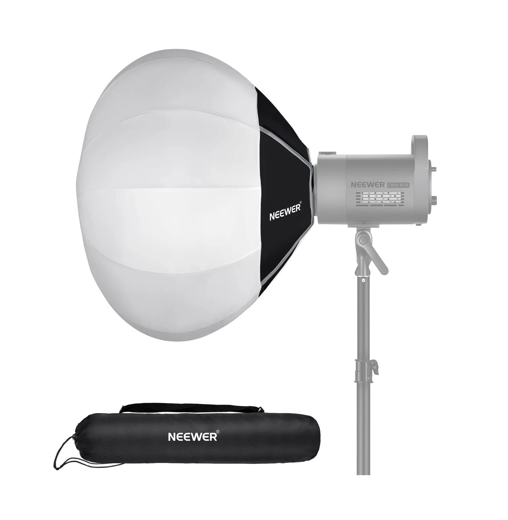 Softbox de linterna de liberación rápida 360° difusor de luz Bowens Mount NS20L 50cms Neewer SKU: 10102694