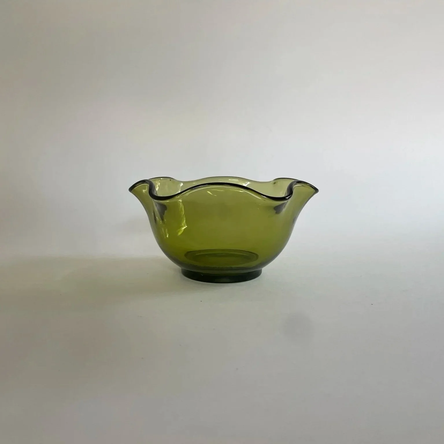 Vintage Green Glass Bowl 
