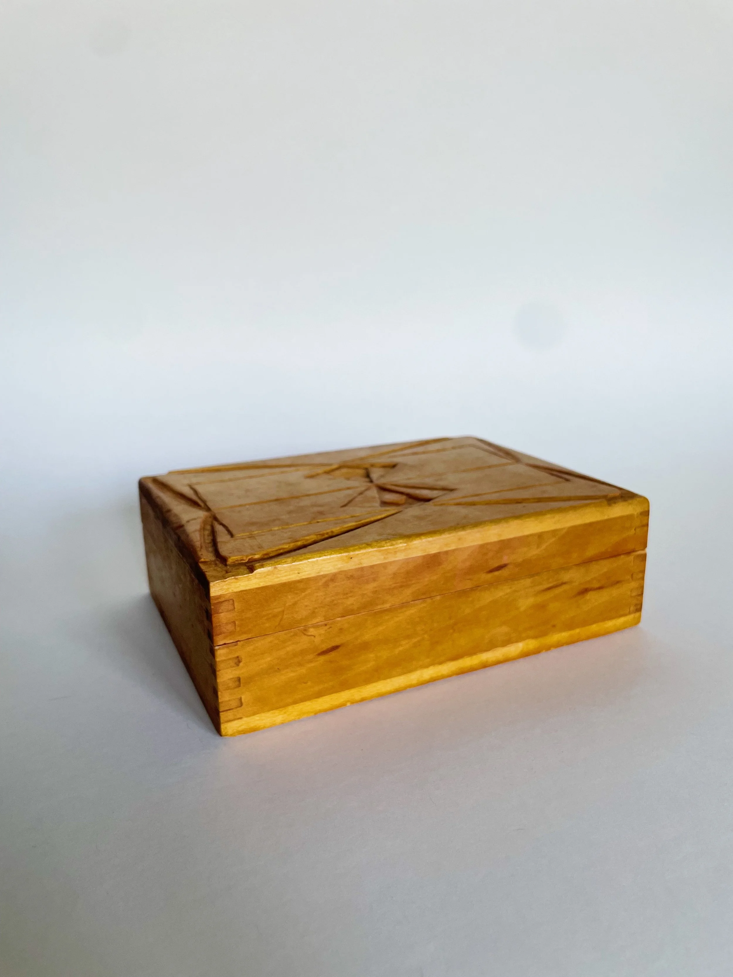 Vintage Wooden Jewelry Box