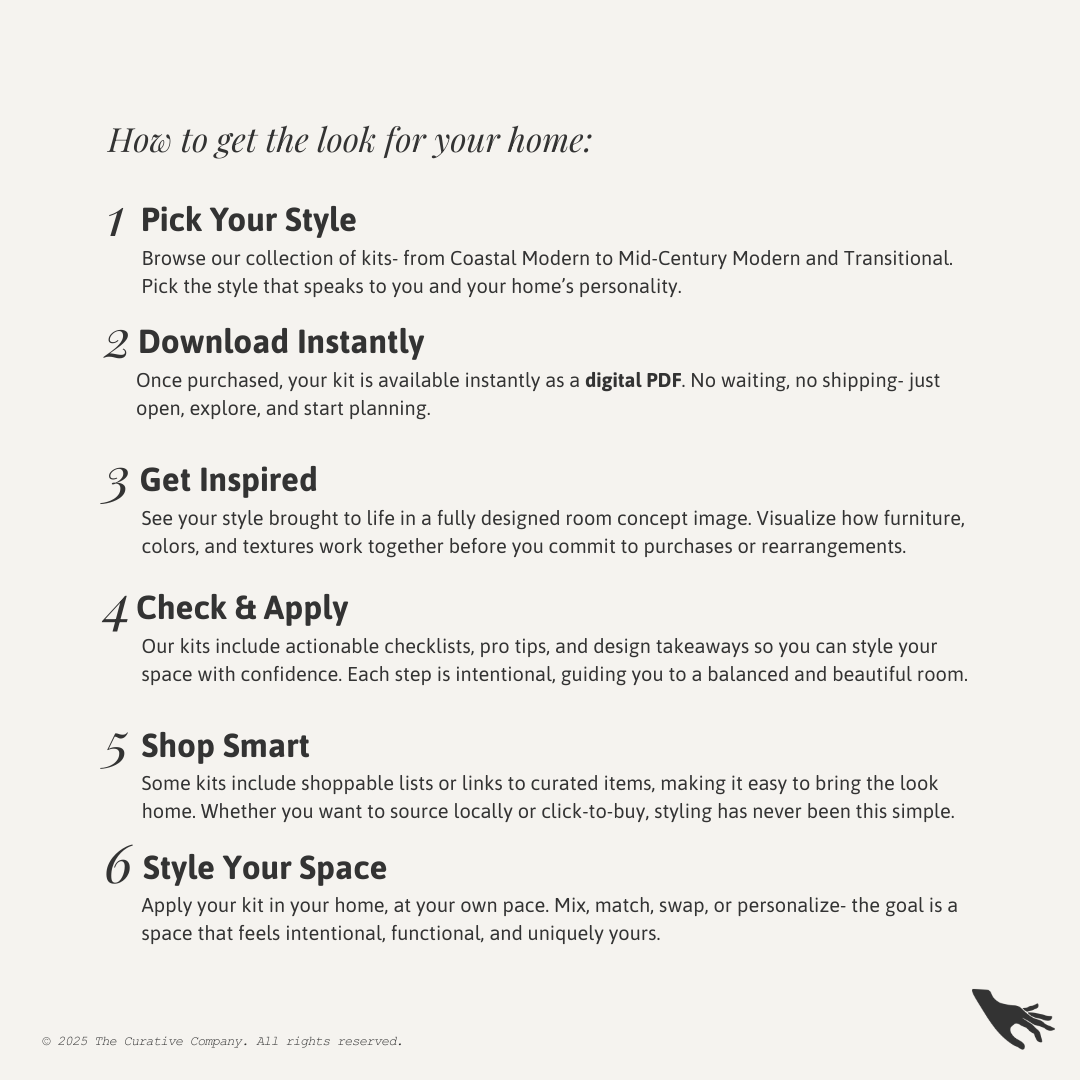 Coastal Modern Living Room Styling Kit — The Curative Company LLC