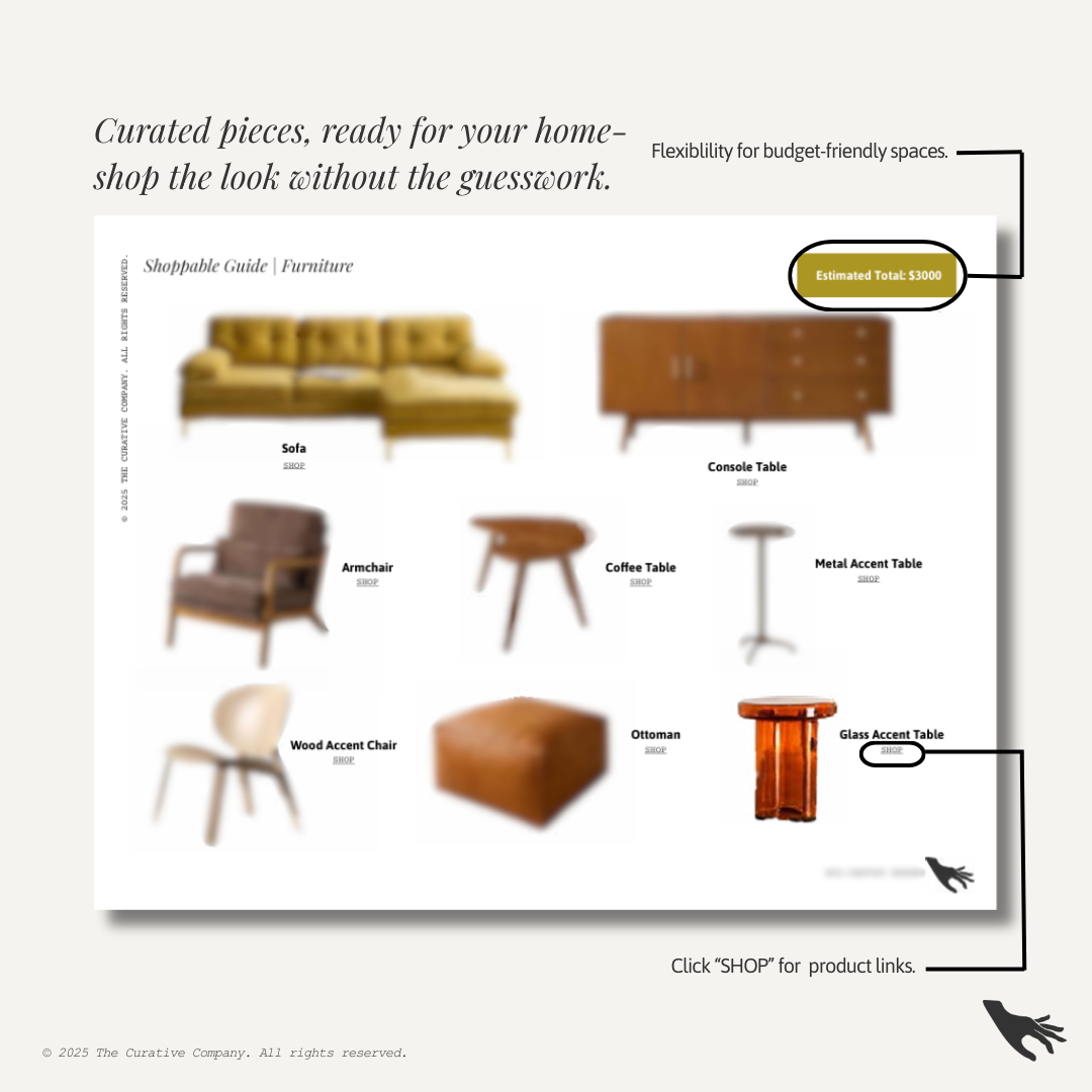 Coastal Modern Living Room Styling Kit — The Curative Company LLC