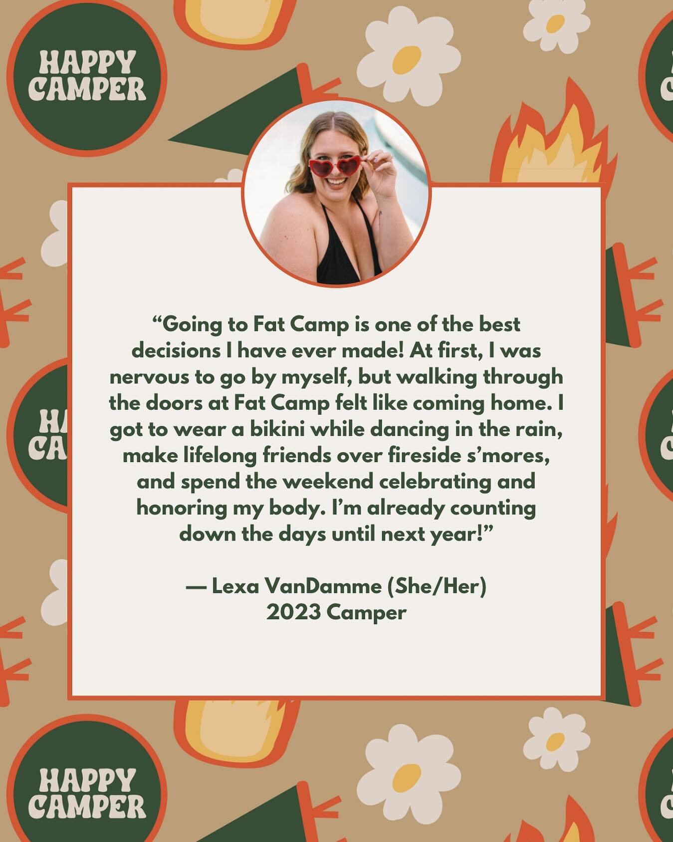 Our next Fat Camp testimonial comes from @theavocadotoastbudget. Thank you for sharing your experience with us 🧡

We can&rsquo;t wait to continue sharing Fat Camp testimonials with you ✨

#fatcampretreat #fatcamp2023 #fatcamp2024 #fatjoy #fatgirlflo