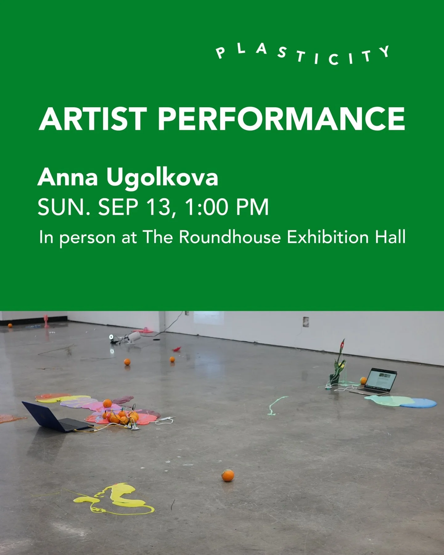 ⟶This Sunday, join us for a live performance by 𝗔𝗻𝗻𝗮 𝗨𝗴𝗼𝗹𝗸𝗼𝘃𝗮 as part of 𝙋𝙡𝙖𝙨𝙩𝙞𝙘𝙞𝙩𝙮.

Activating her installation 𝙏𝙤𝙙𝙖𝙮, 𝟮𝟬𝟮𝟲, Ugolkova&rsquo;s performance explores shifting relationships between the body, objects, and 