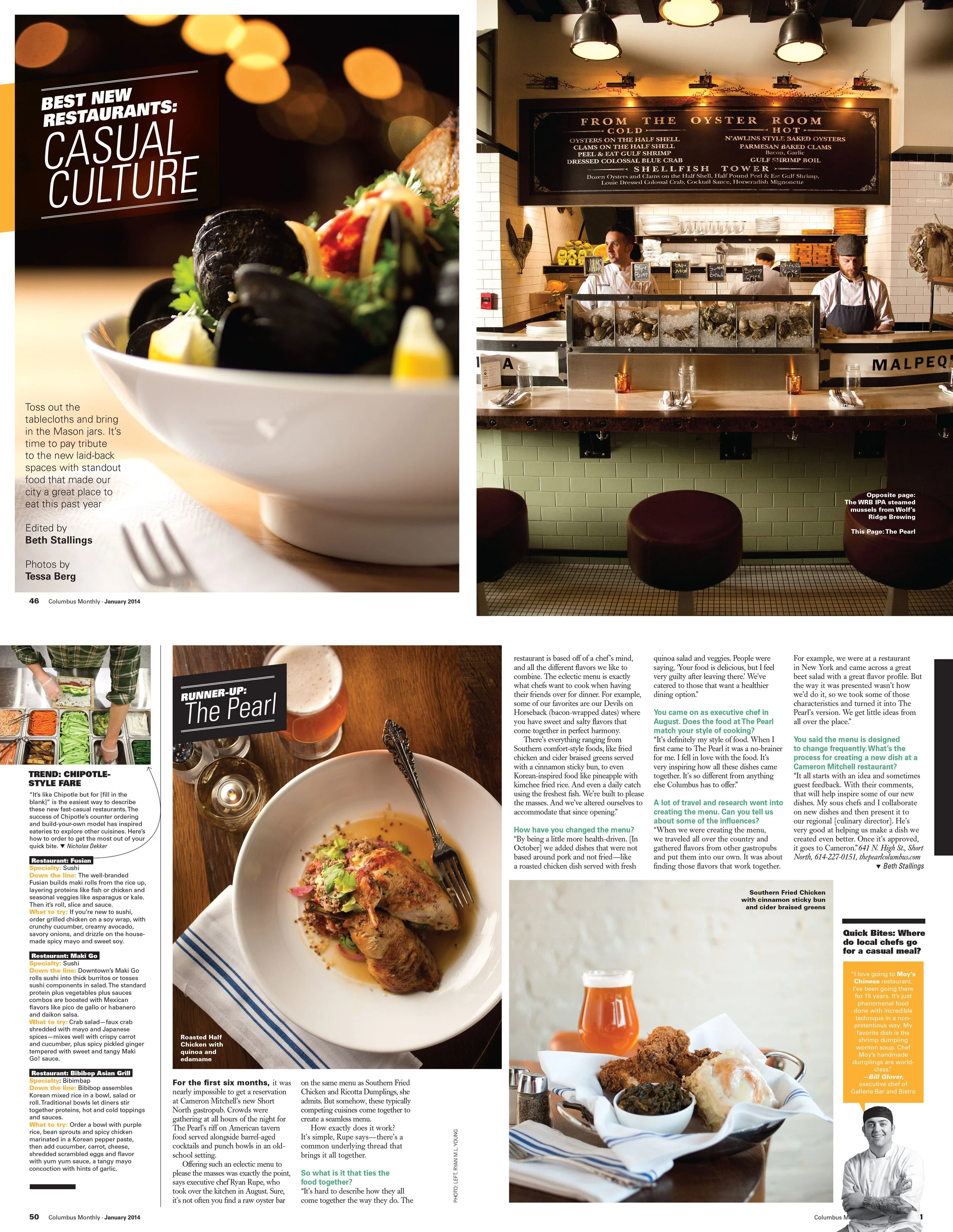 Columbus Monthly Magazine Feature Spreads