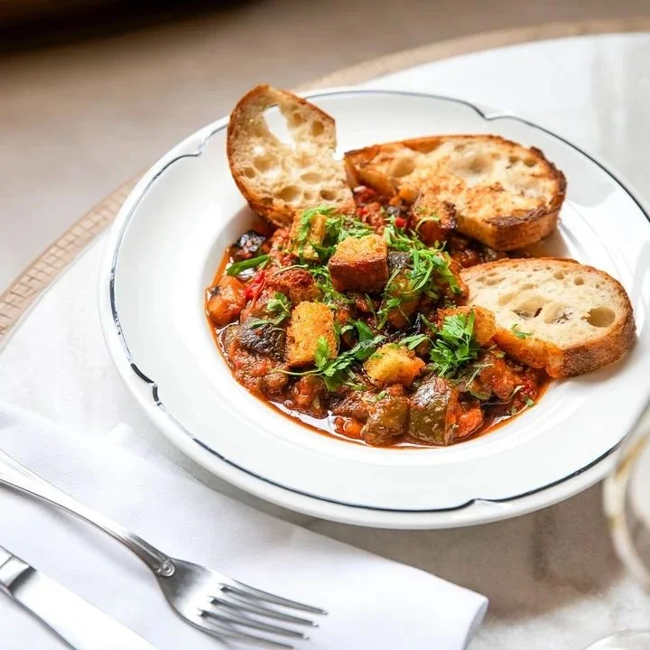Come try our Ratatouille! 🍅 Served with toasted sourdough and fresh herbs &ndash; a plant-based classic with all the flavor.&nbsp;

#bistrotbisou #frenchrestaurant #melbourne #melbourneeats #melbournefoodies