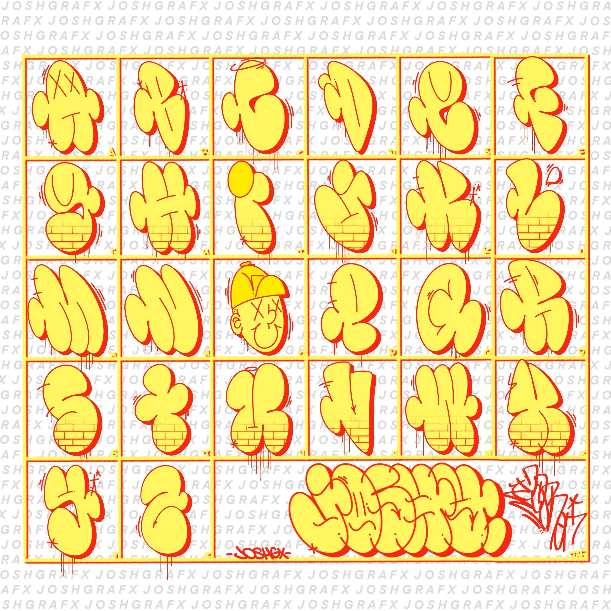 Simple Throw-Up Alphabet - (Procreate on iPad only)