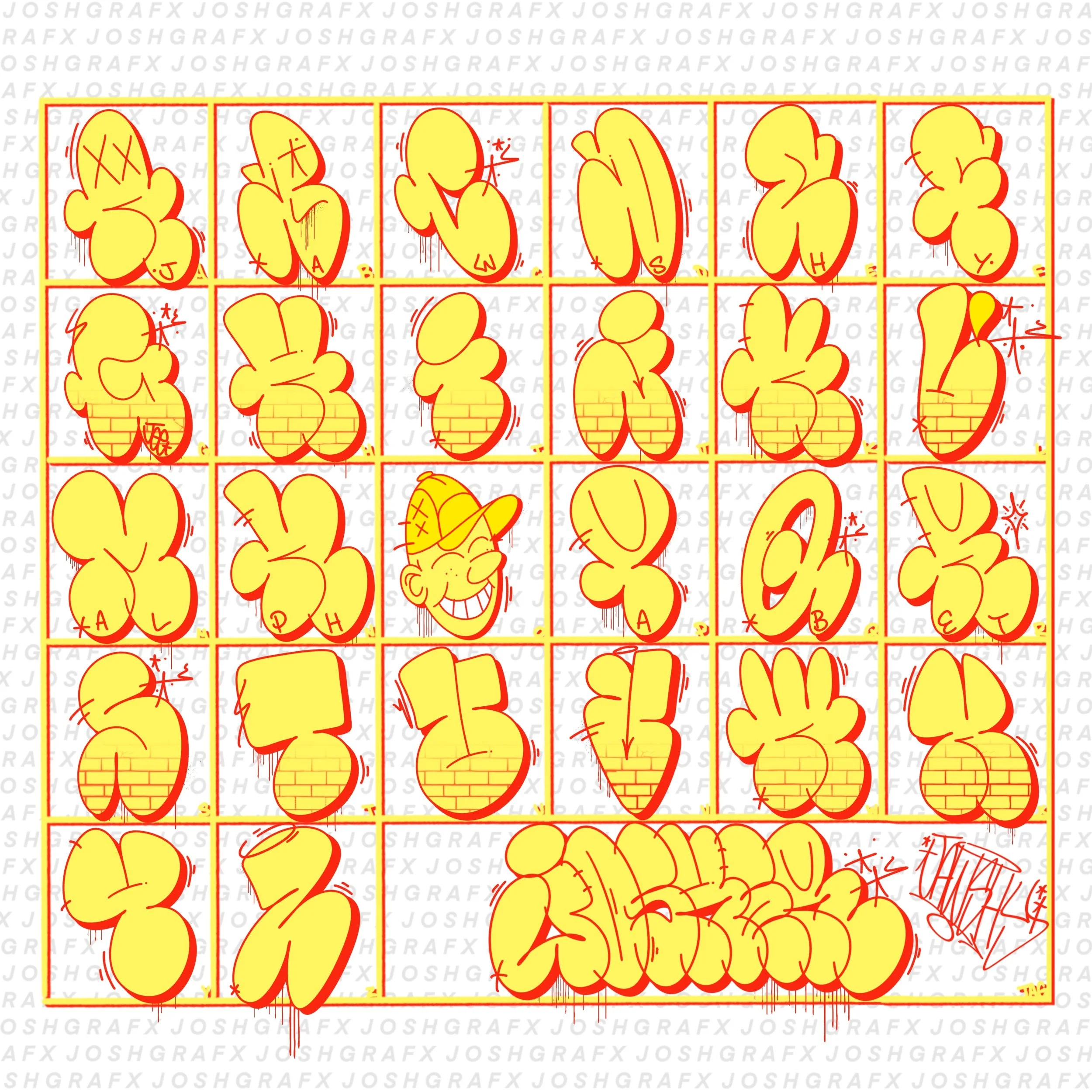 Classic Throw-Up Alphabet - (Procreate on iPad only)