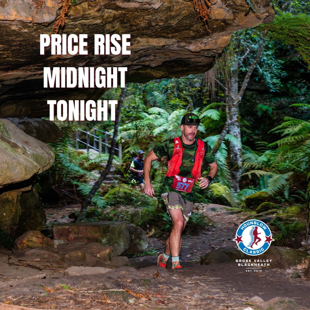 You have until Midnight Tonight to Save on Rego to the 2024 Hounslow Classic💰

Join us at Allview Escape in Blackheath this September 6-8. There is something about this race that can't be put into words, come see for yourself 🌄🙂

👉 Hounslow Marat