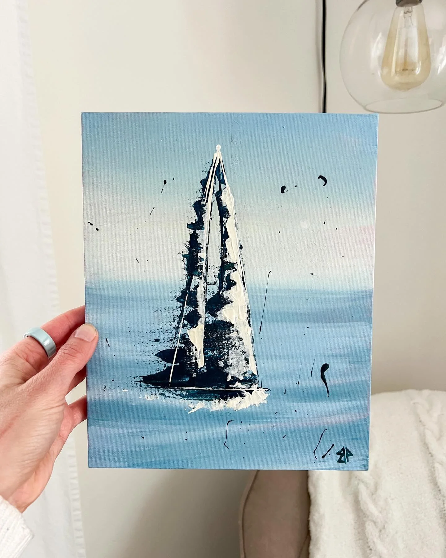 &ldquo;Windward&rdquo; is an 8&rdquo; x 10&rdquo; acrylic painting on canvas. DM me if you are ready for this little coastal piece to set sale to your home. Also available at secondshore.co ⛵️

#sailboat #coastalart