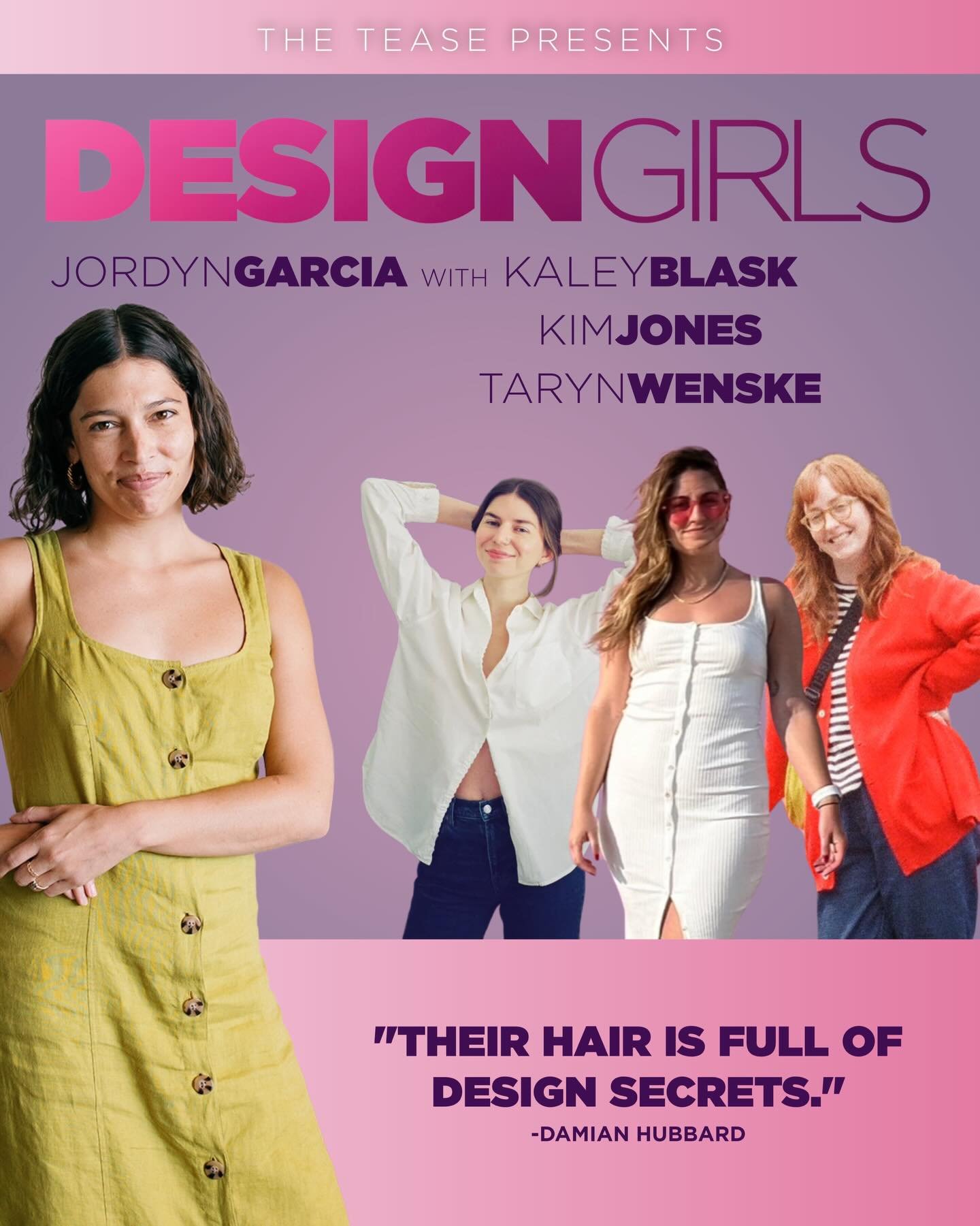 Meet my Design Girls&hellip; @kaleyblask @kimjones.photo @tarynwenske 

Q+A dropping February 6 via THE TEASE. 

Sign up💋

Special note: though this promo was inspired by Mean Girls, the Q+A segment was not. I&rsquo;m asking the girls fun, thoughtfu