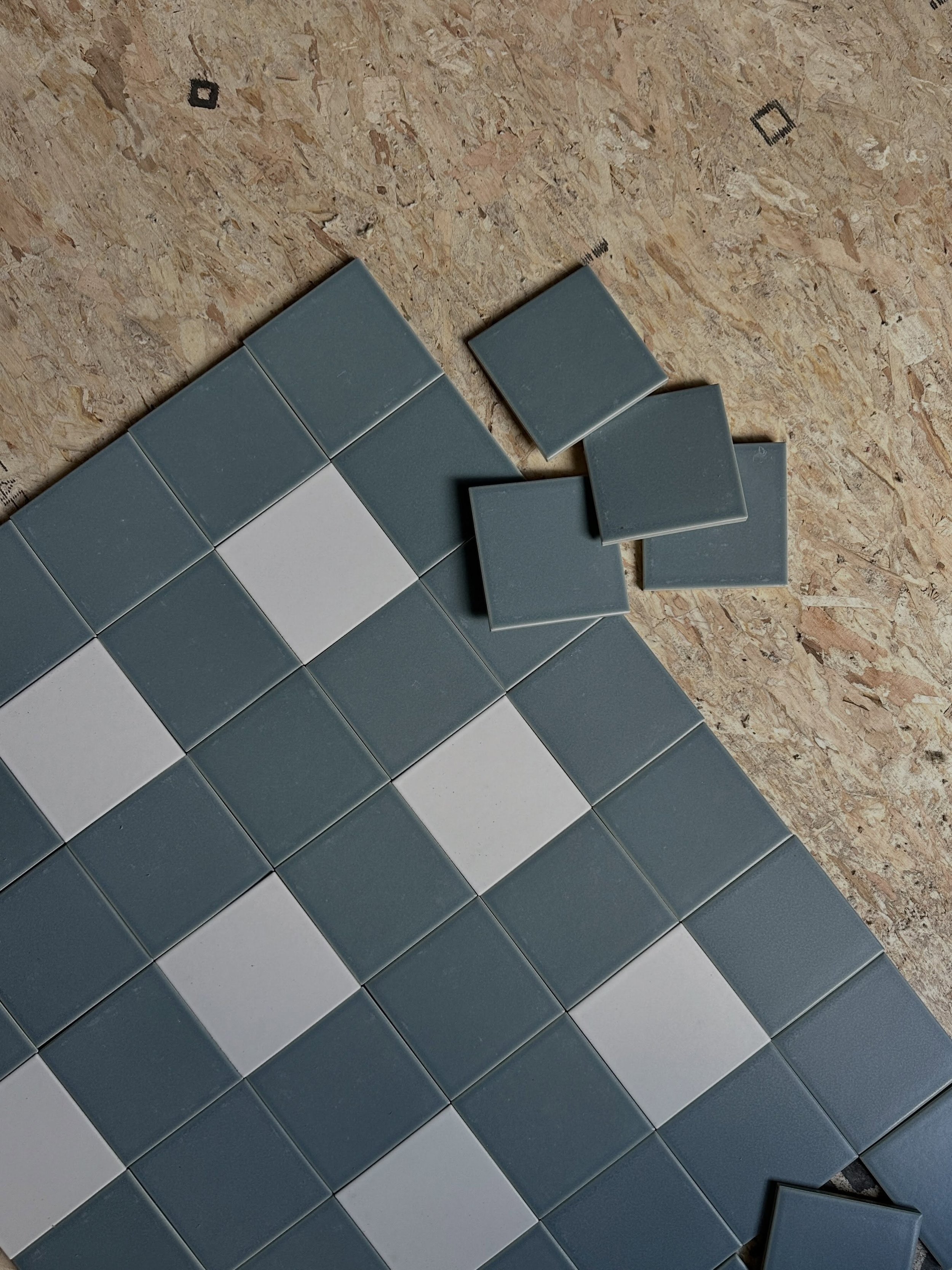 I travelled to Japan this past Fall and I was gobsmacked by their tile designs. They will clad any and every surface in tile. It&rsquo;s on their subway walls, building facades, stairways, everywhere! 

The tile in my Maine bathroom was developed in 