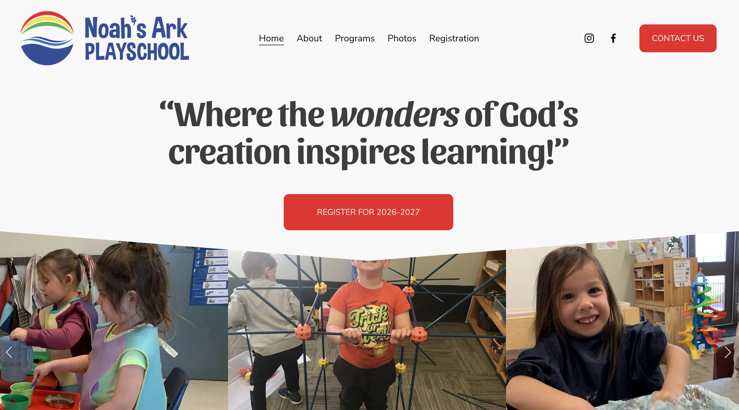Inviting, Modern, Local Playschool Website