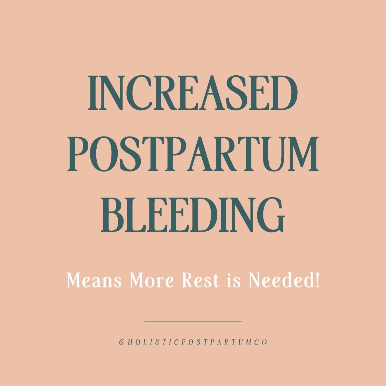 If your postpartum bleeding (lochia) has been tapering off but suddenly starts to increase again, ask yourself, &ldquo;Am I doing too much?&rdquo;

&zwnj;

🩸Postpartum bleeding can last up to four to six weeks, starting with heavier, brighter red bl