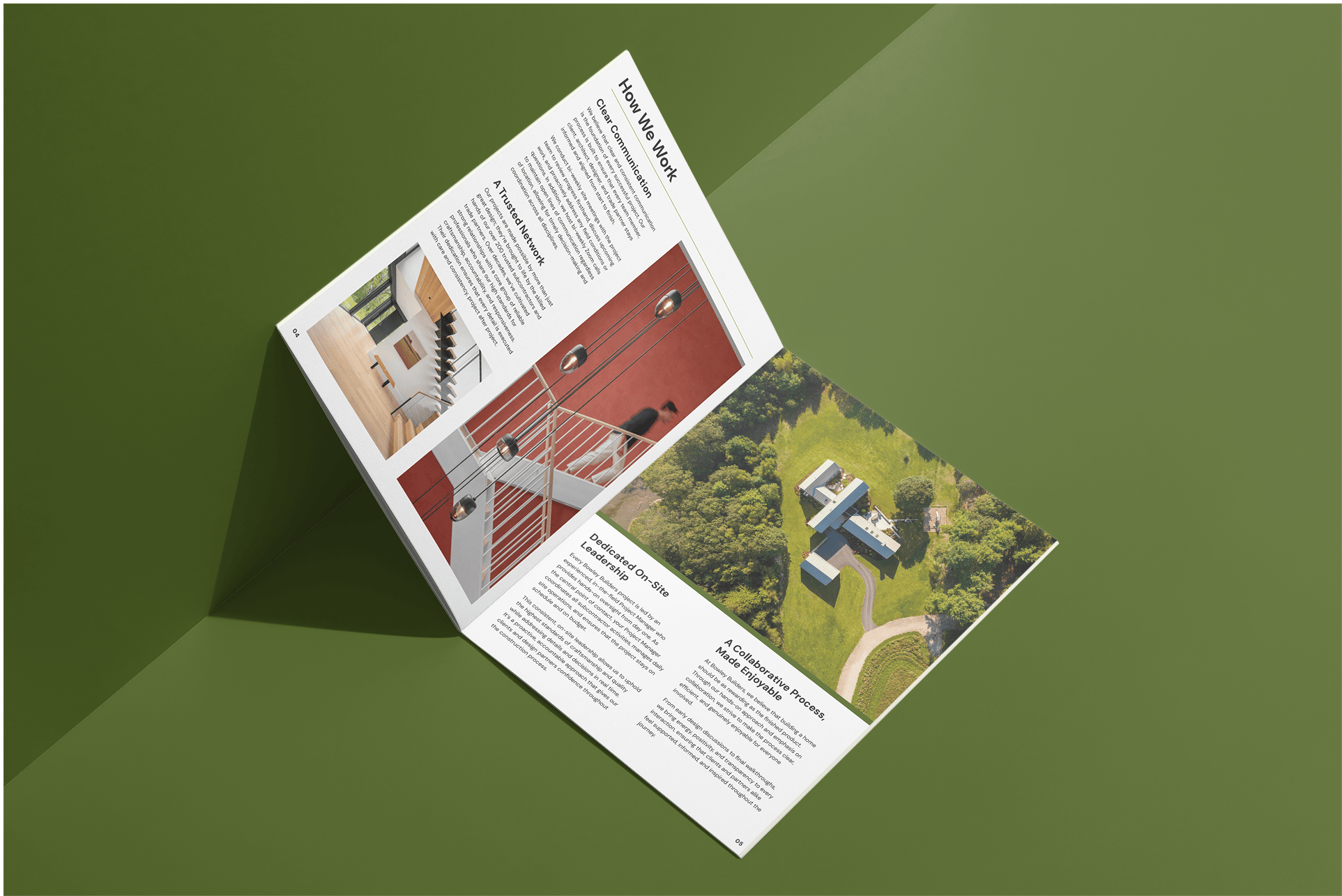 Physical Project Portfolio Booklet Design for Building Contractor