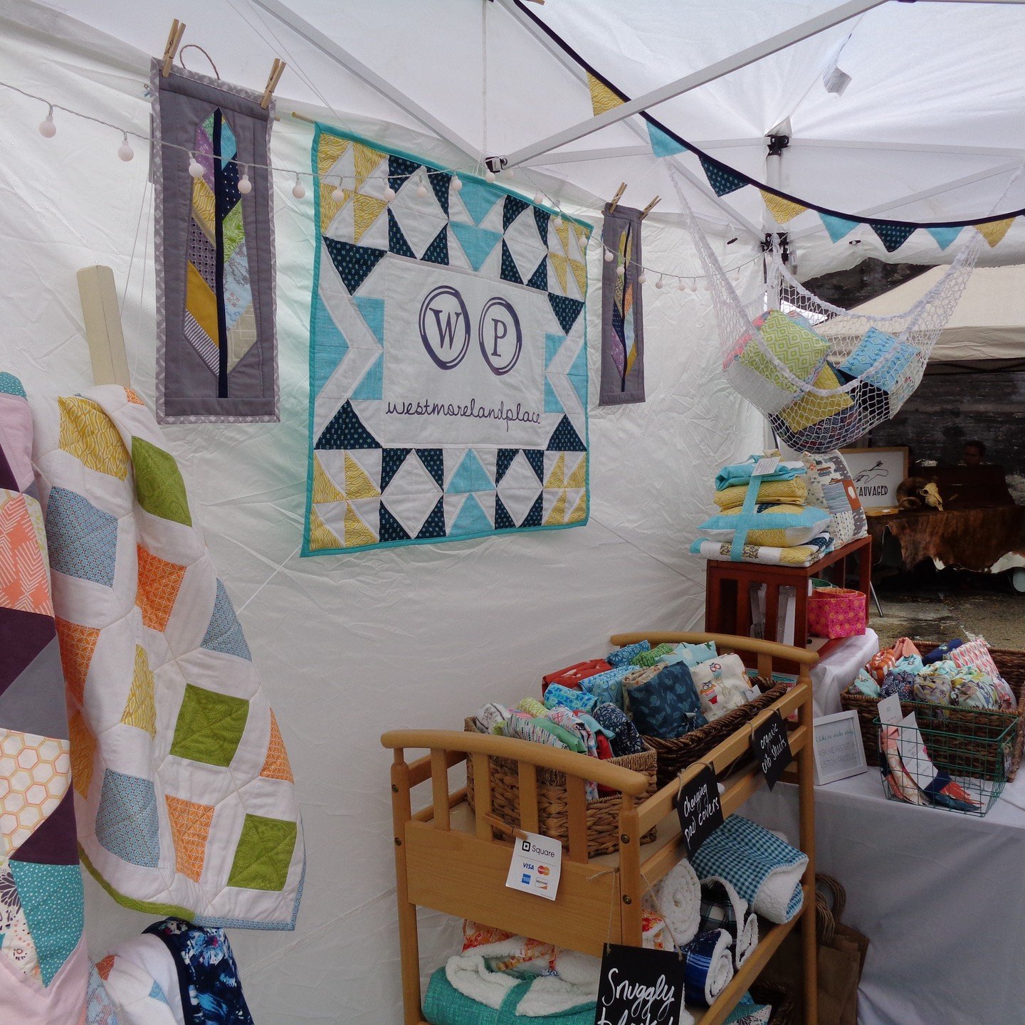 Throwing it back to my first market here (@madefest 2015). Westmoreland Place started right around the same time I became a mom and was immersed in the world of crib bedding, blankets, quilts, and all the baby accessories...so that's what I made! I h