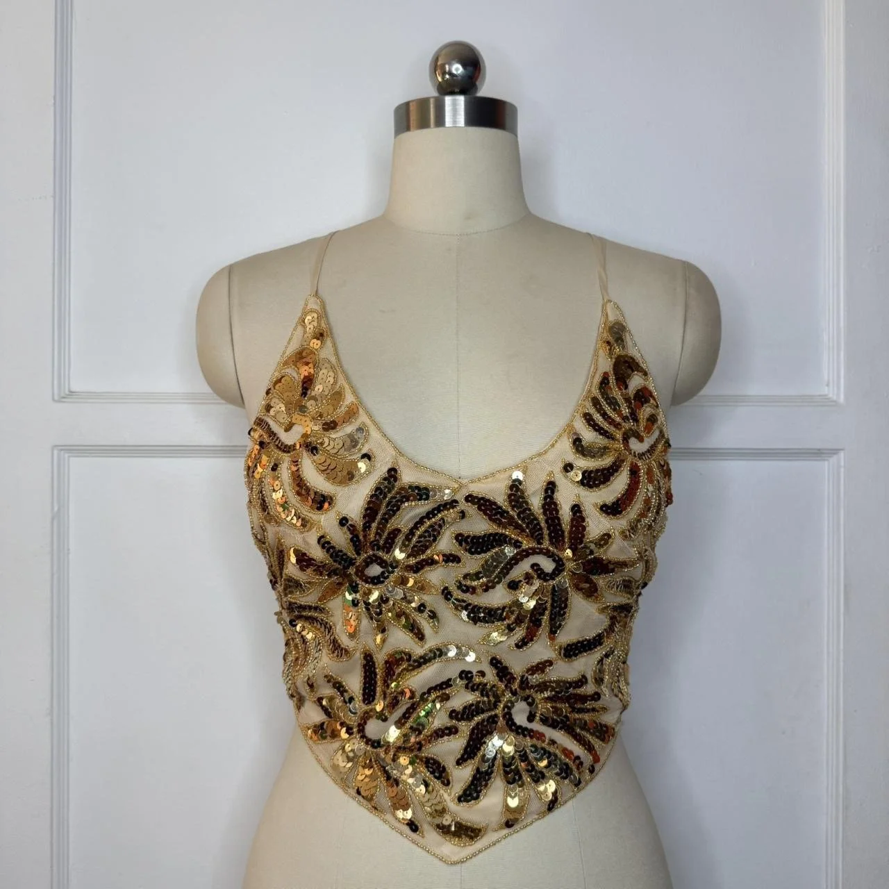 lechateaugoldsequinhaltertop1.JPG