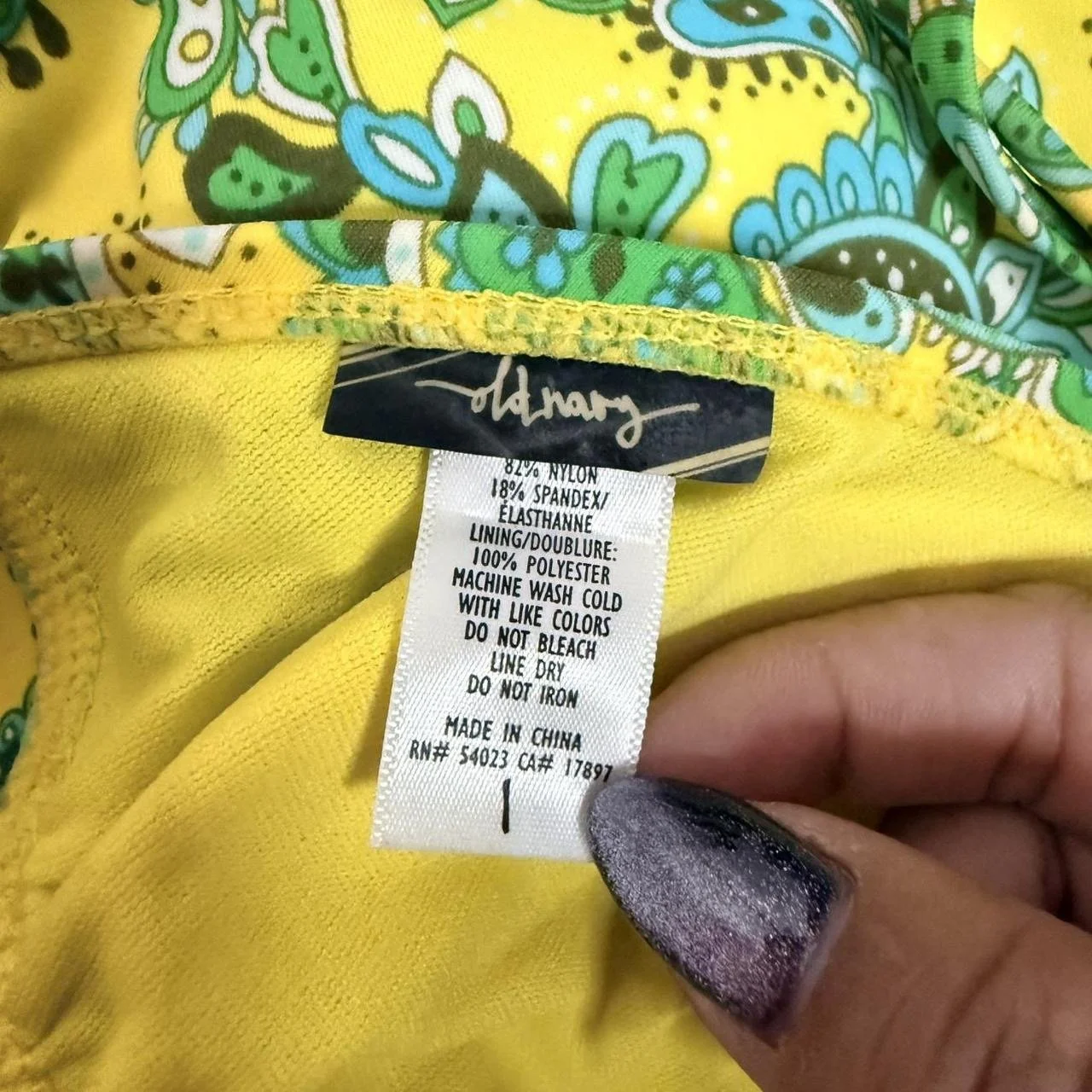 oldnavyyellowgreenpaislybikinitop4.JPG