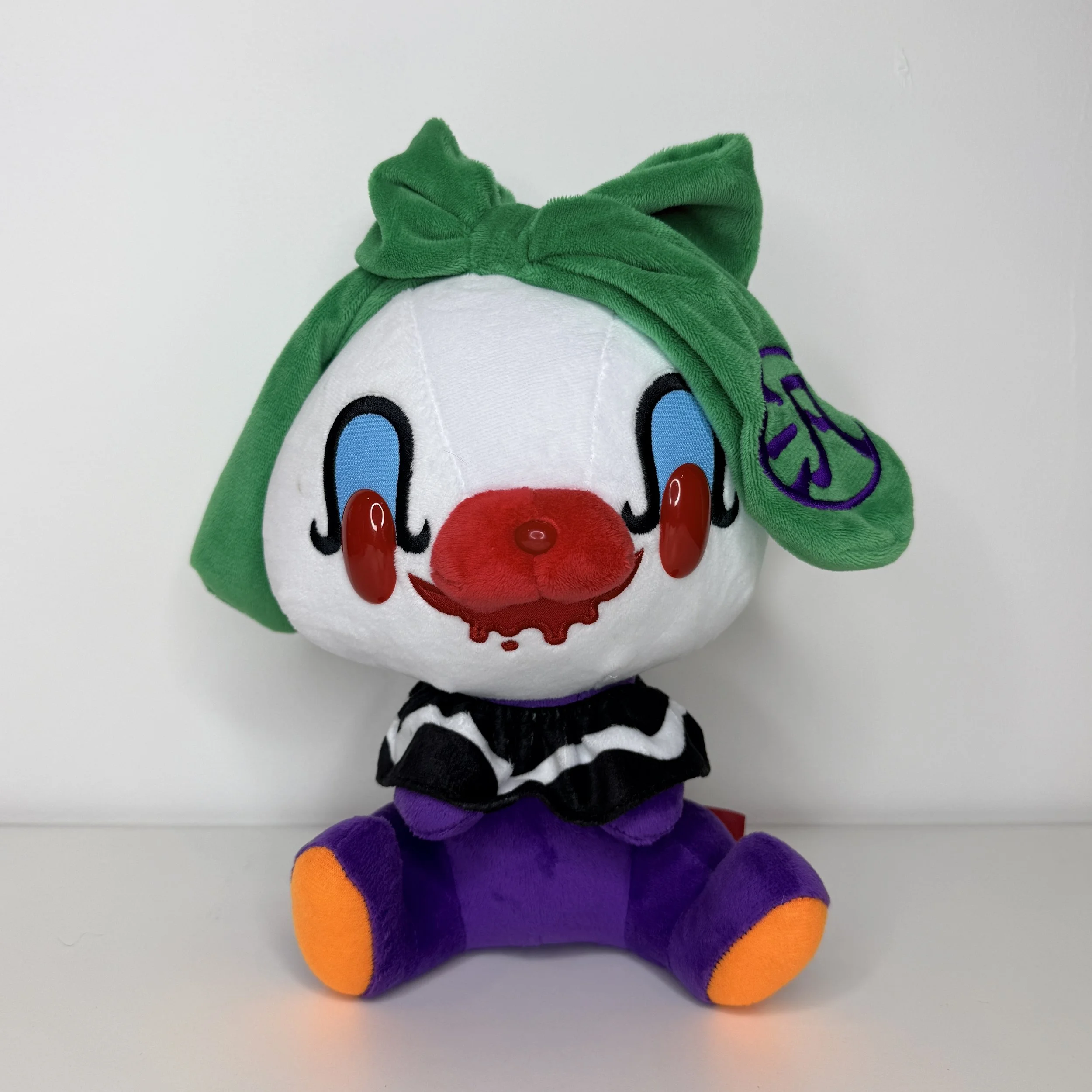 gloomybeargreenbowclownplush1.jpg