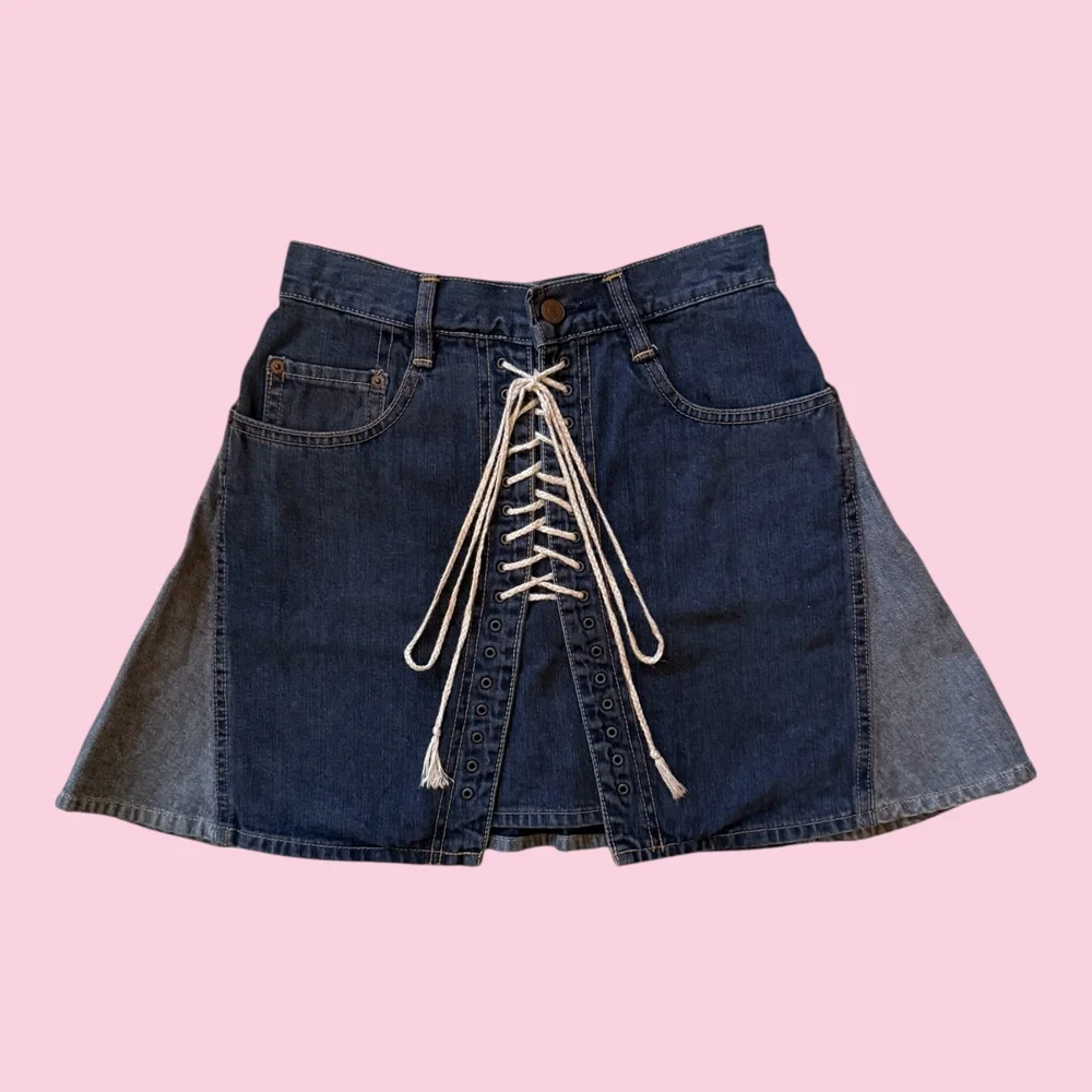 Hysteric Glamour Denim Lace Up Skirt- XS/S — Shop Yukasaur