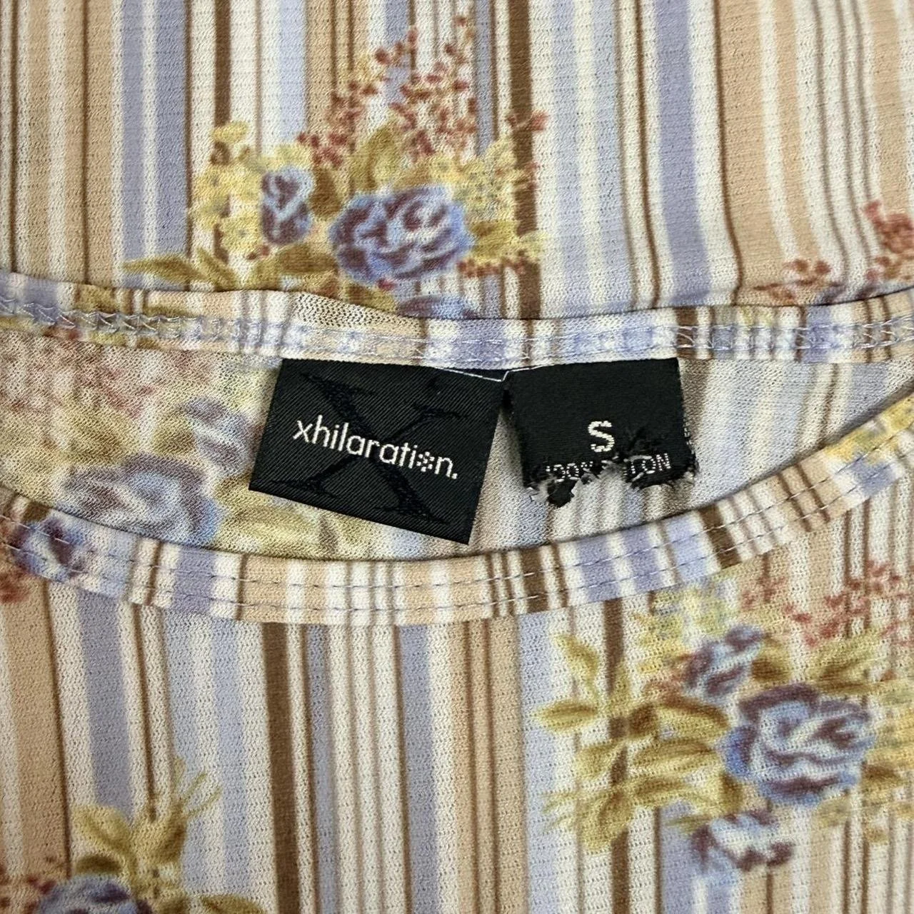 xhilarationstripefloralmeshtop5.JPG