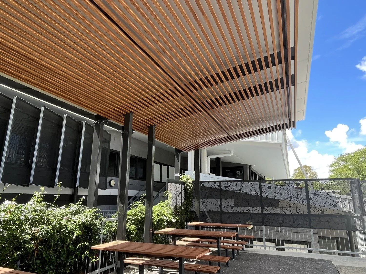Shade Structures — Steel Post and Rail