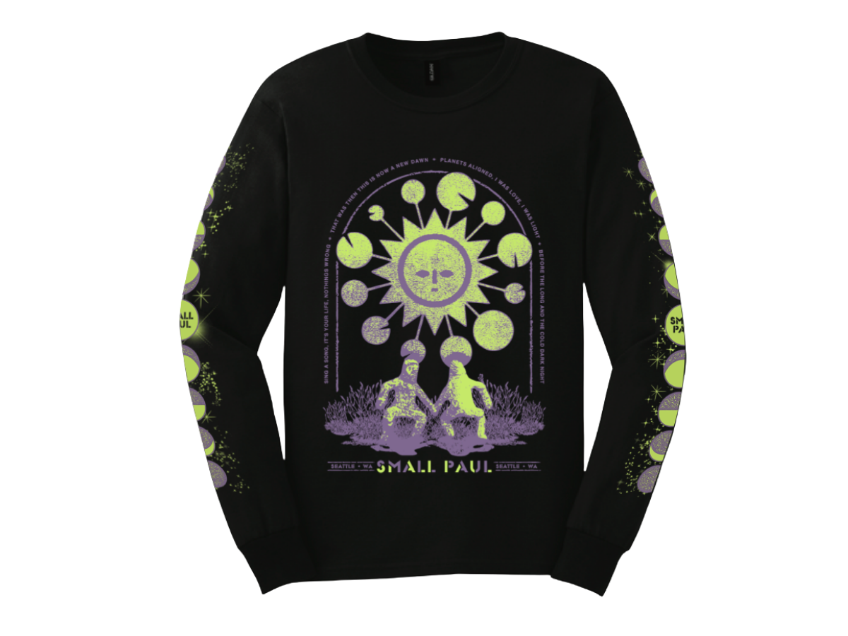 Crop Circle Long Sleeve Tee (Black)
