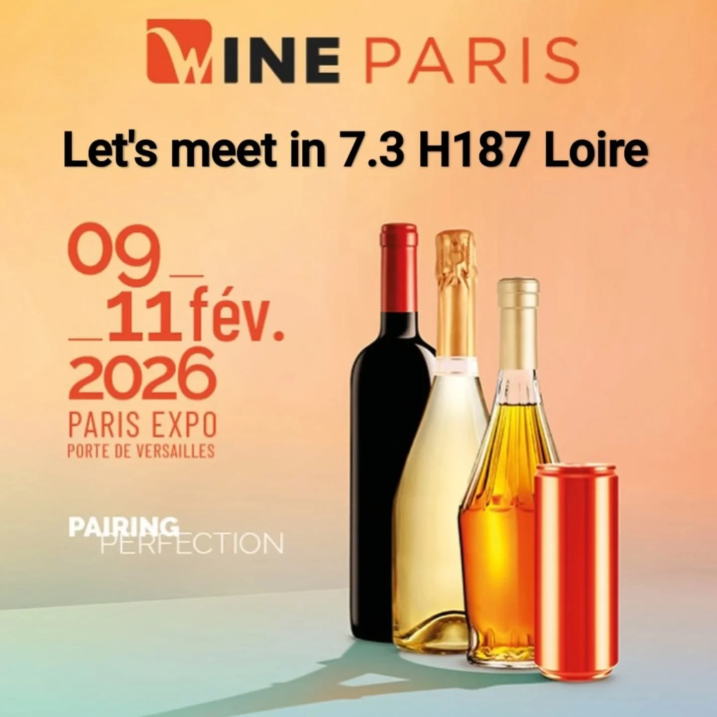 A compter de lundi 9h, nous vous attendons avec toute la gamme en d&eacute;gustation en 7.3, H187, dans l'espace Food Loire.

From Monday 9am, please come and taste our whole range of wines in 7.3, H187, within the Food Loire area.

A bient&ocirc;t, 