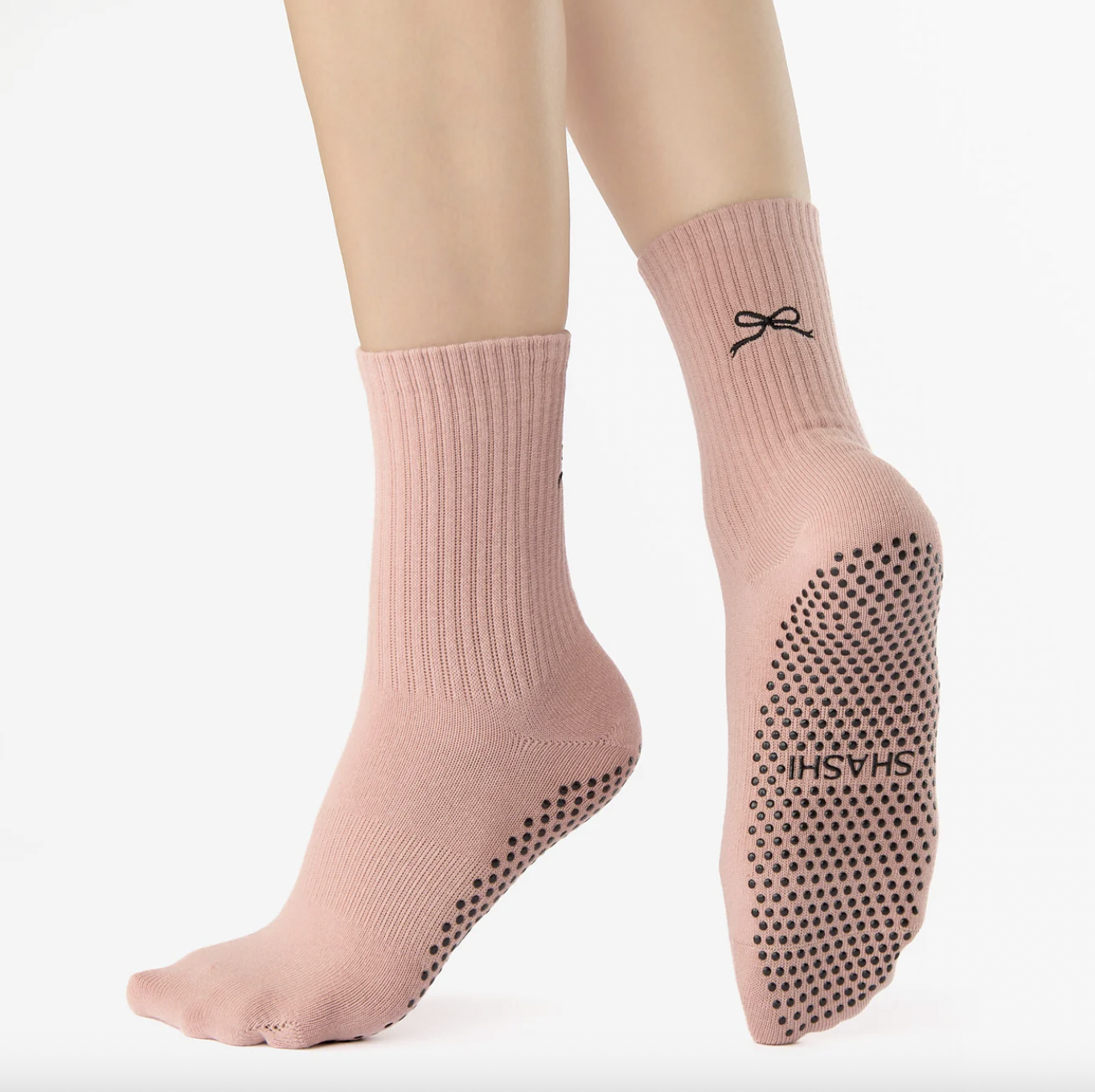 Sashi Motif Ankle Grip Sock- BOW