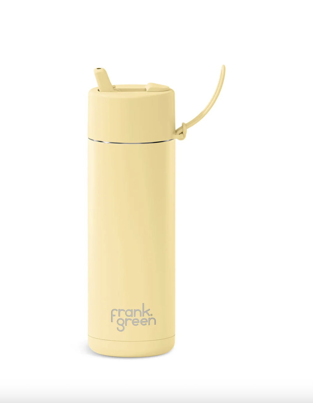 Frank Green Buttermilk Ceramic Reusable Bottle Stainless Steel with Straw Lid
