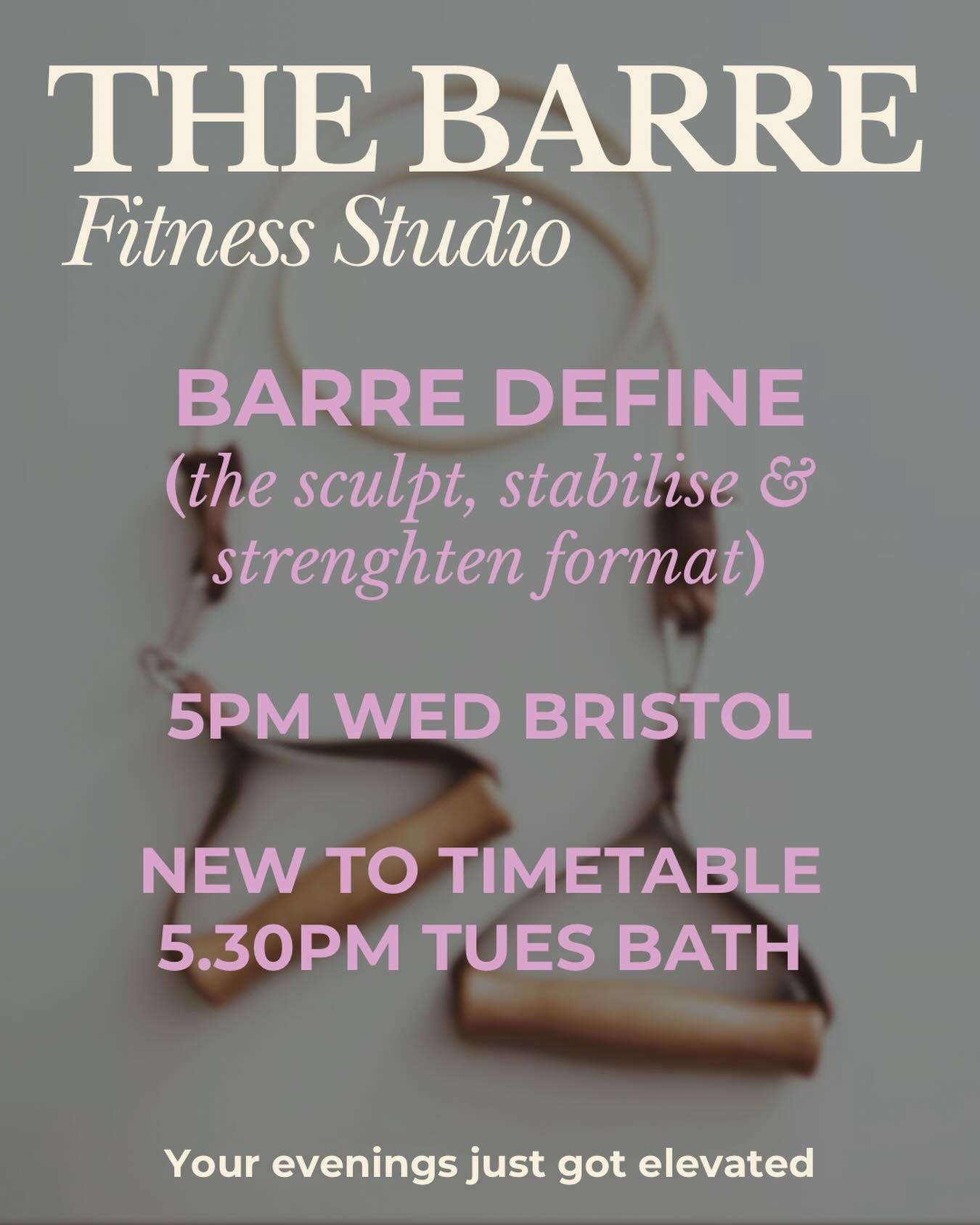 Are you ready? BARRE DEFINE - your favourite barre class just got a little more sculpting, making our precise movements even more precise, those taken isometric holds under even a little more tension and of course - GREAT RESULTS✨ Using a variety of 