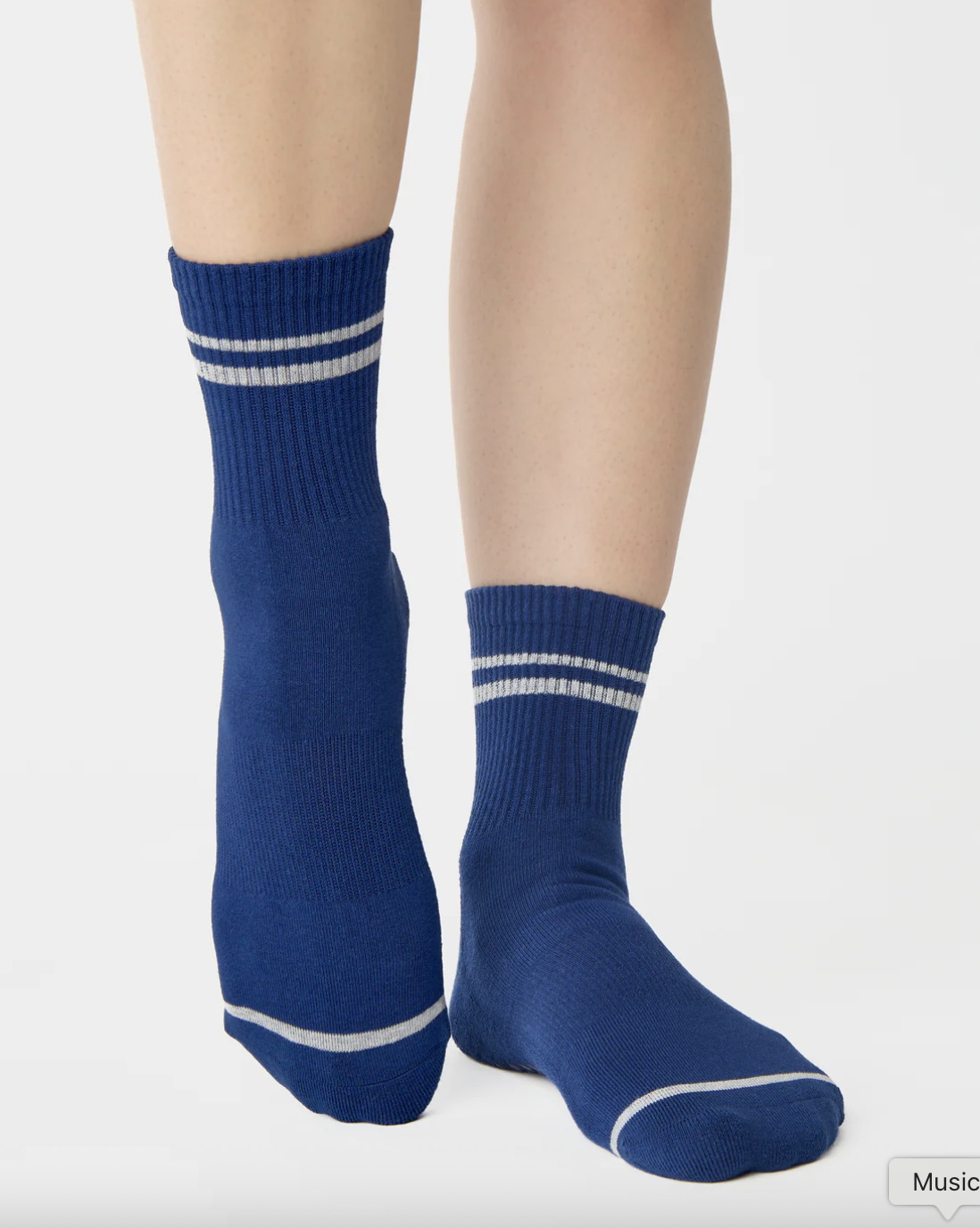 Pointe Studio Varsity Grip Ankle- NAVY