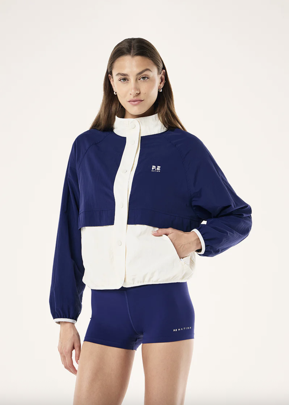 P.E Nation Technique Spray Jacket- BRIGHT NAVY