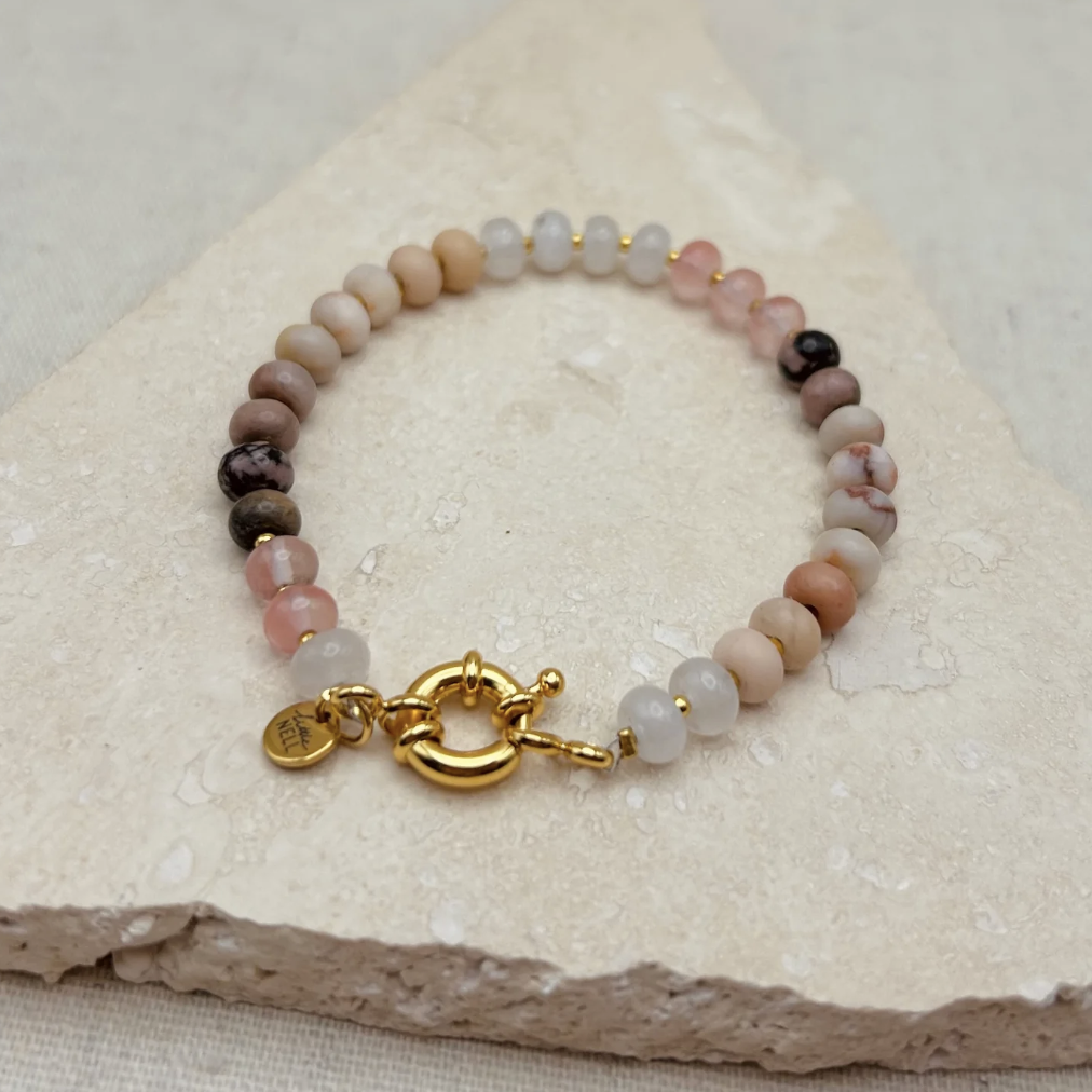 Little Nell Jewellery Rose Quartz Chunky Beaded Bracelet