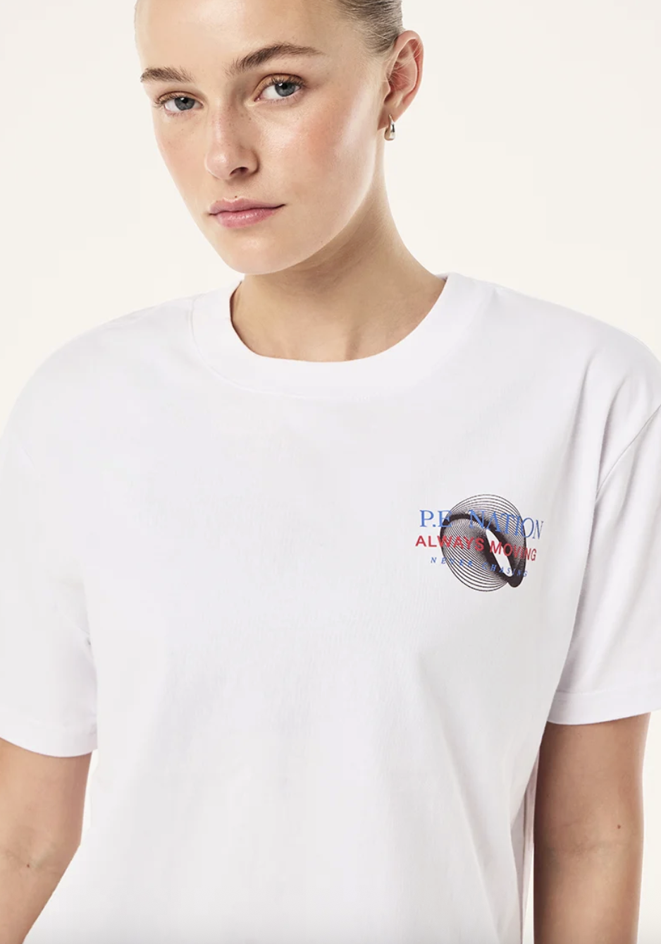 P.E Nation Snap Relaxed Fit Tee- White